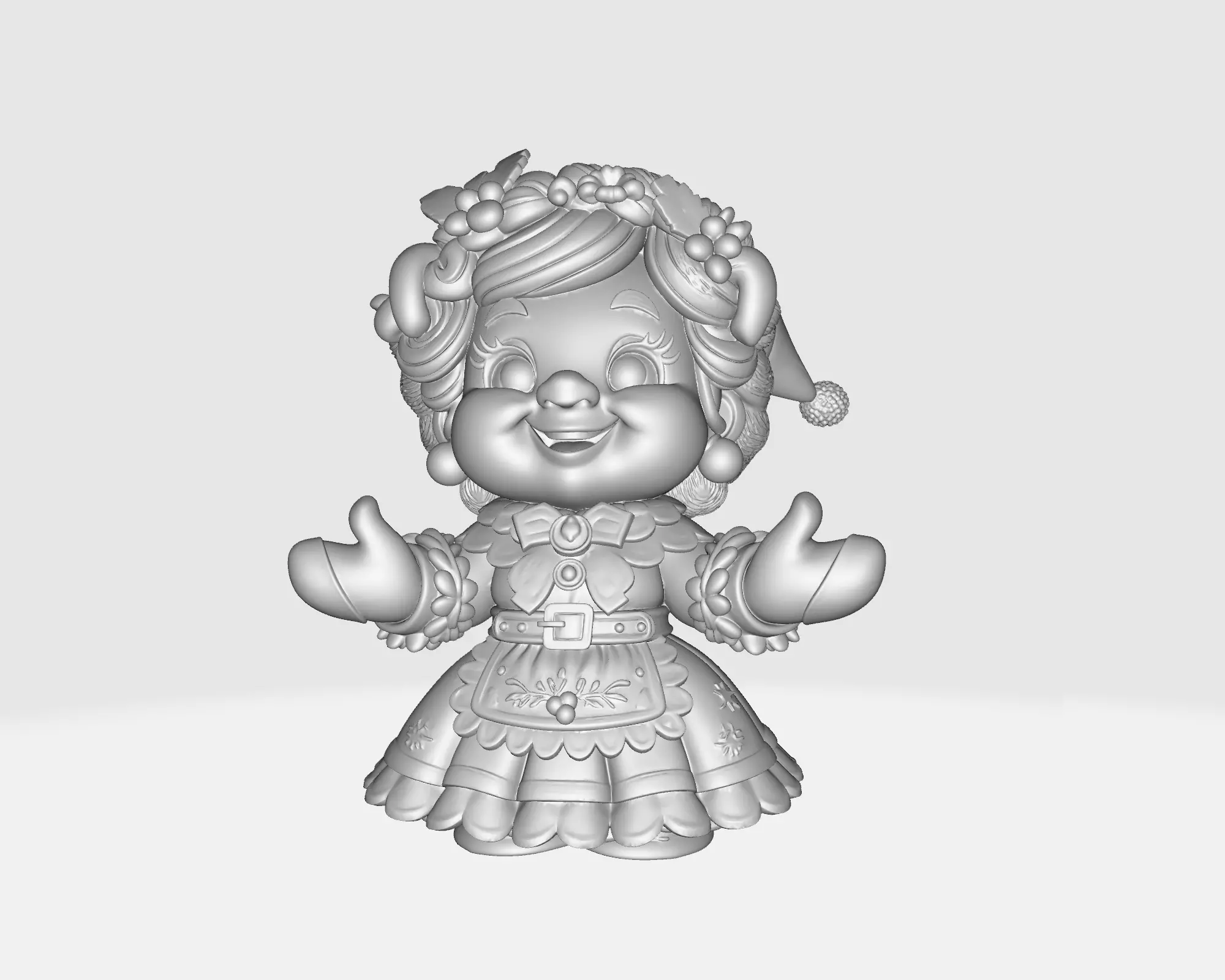 Mrs Claus Christmas Figurine Holiday Decor Christmas Granny 3D print model_1
