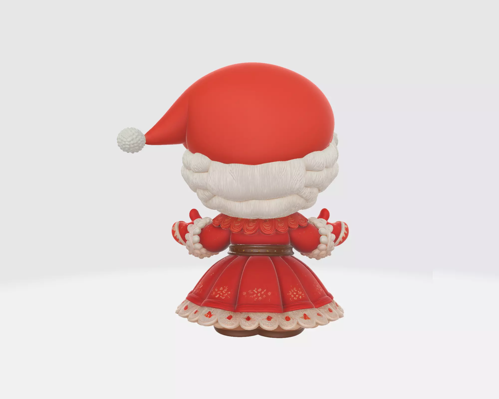 Mrs Claus Christmas Figurine Holiday Decor Christmas Granny 3D print model_7