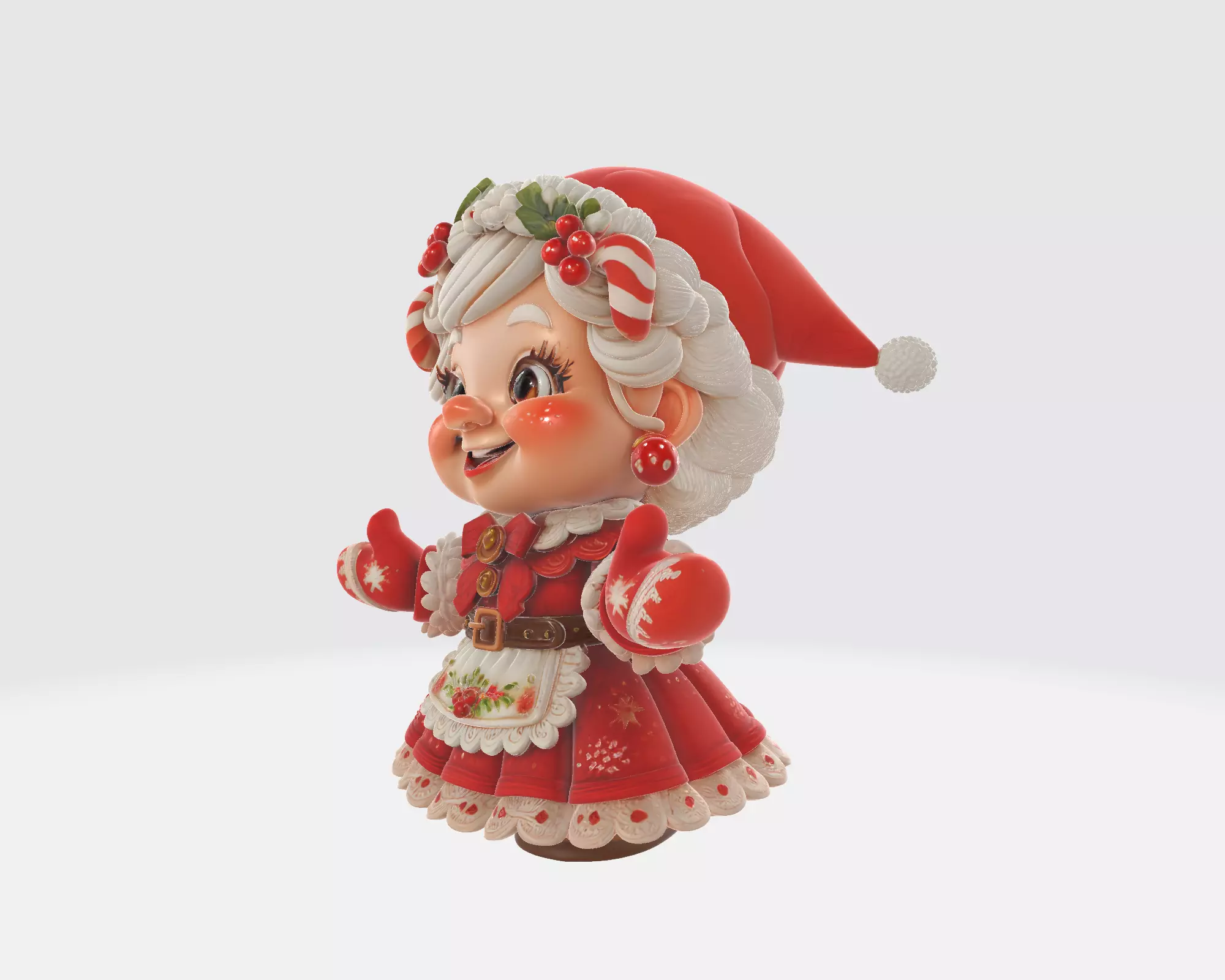 Mrs Claus Christmas Figurine Holiday Decor Christmas Granny 3D print model_6