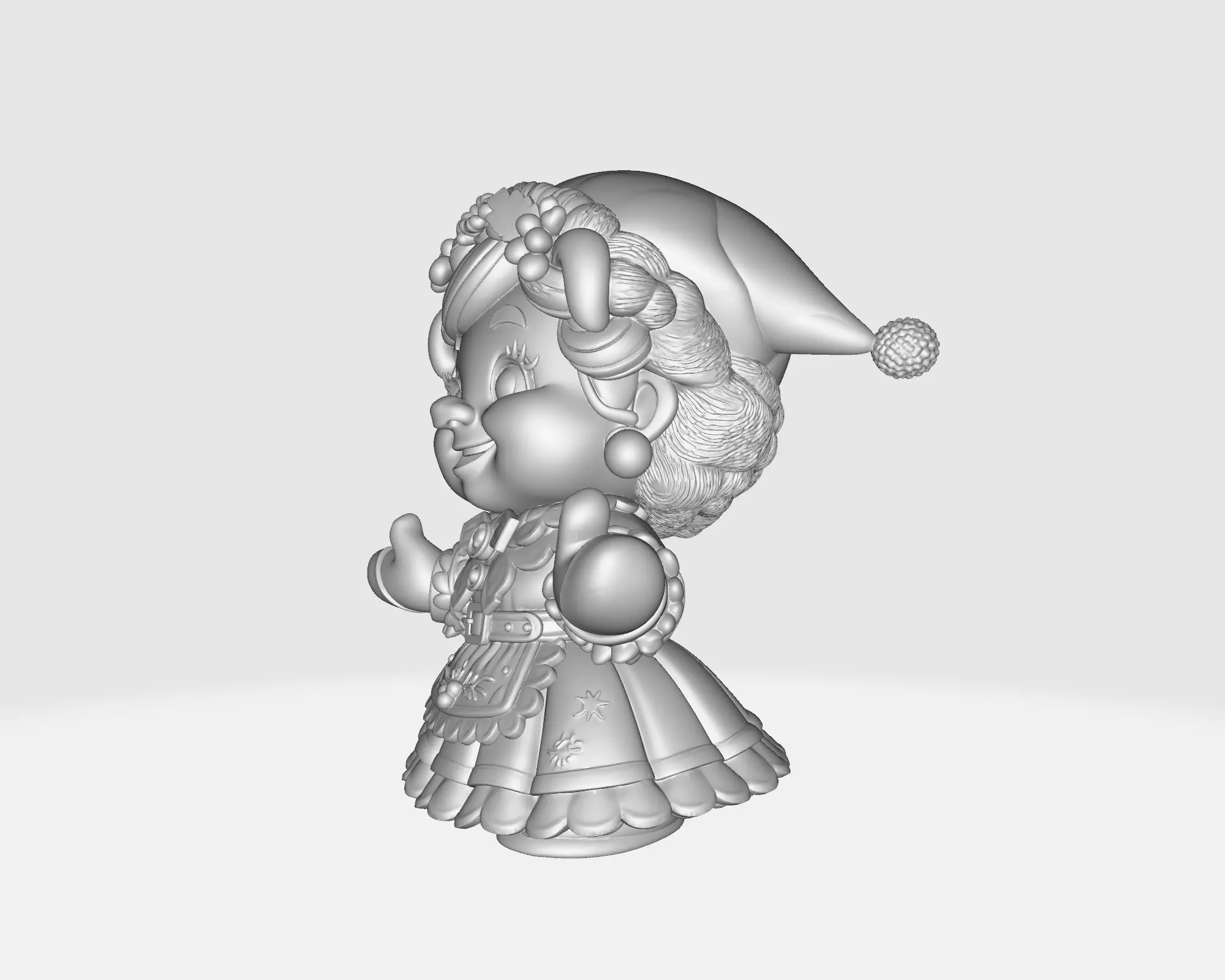 Mrs Claus Christmas Figurine Holiday Decor Christmas Granny 3D print model_3