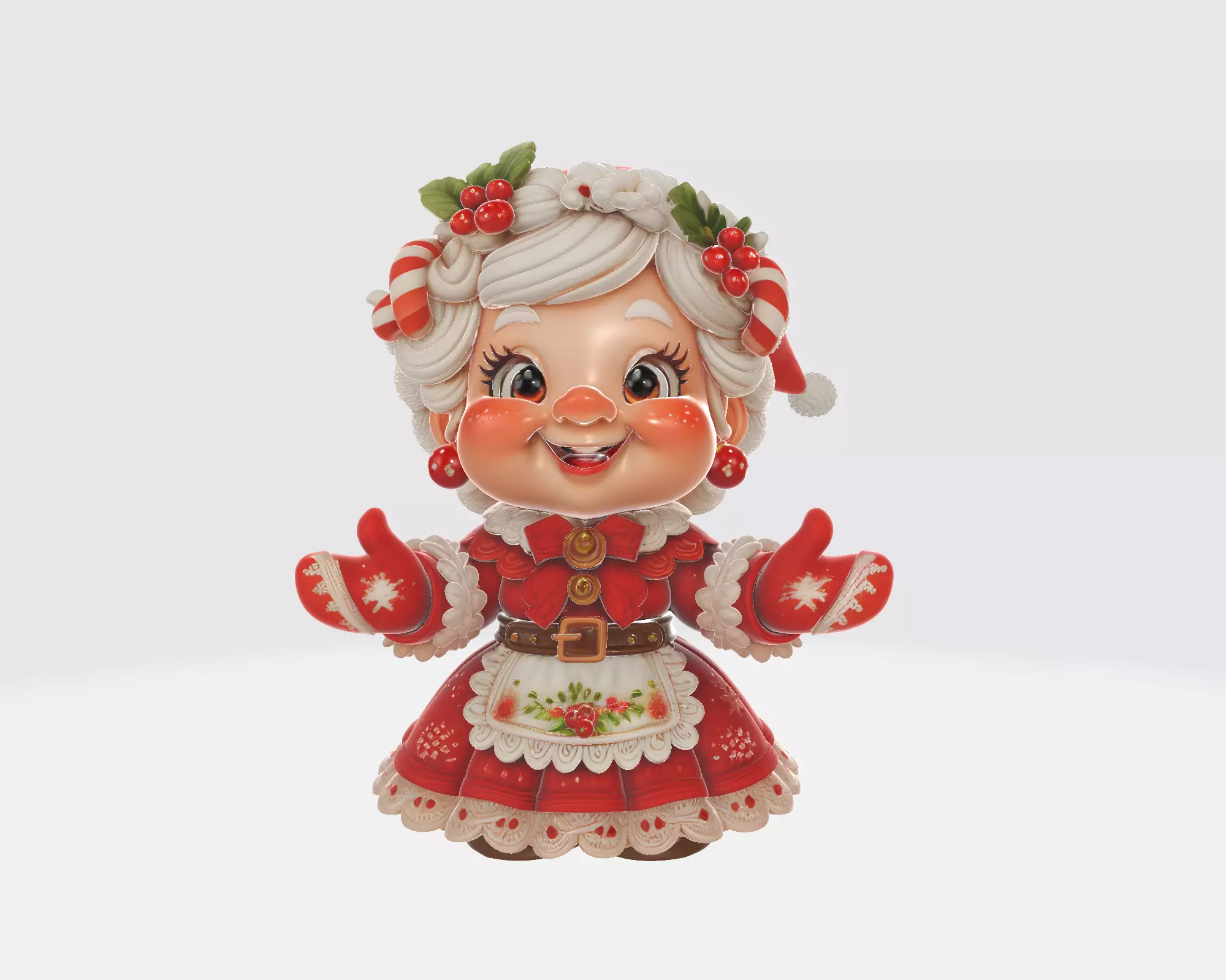 Mrs Claus Christmas Figurine Holiday Decor Christmas Granny 3D print model_5