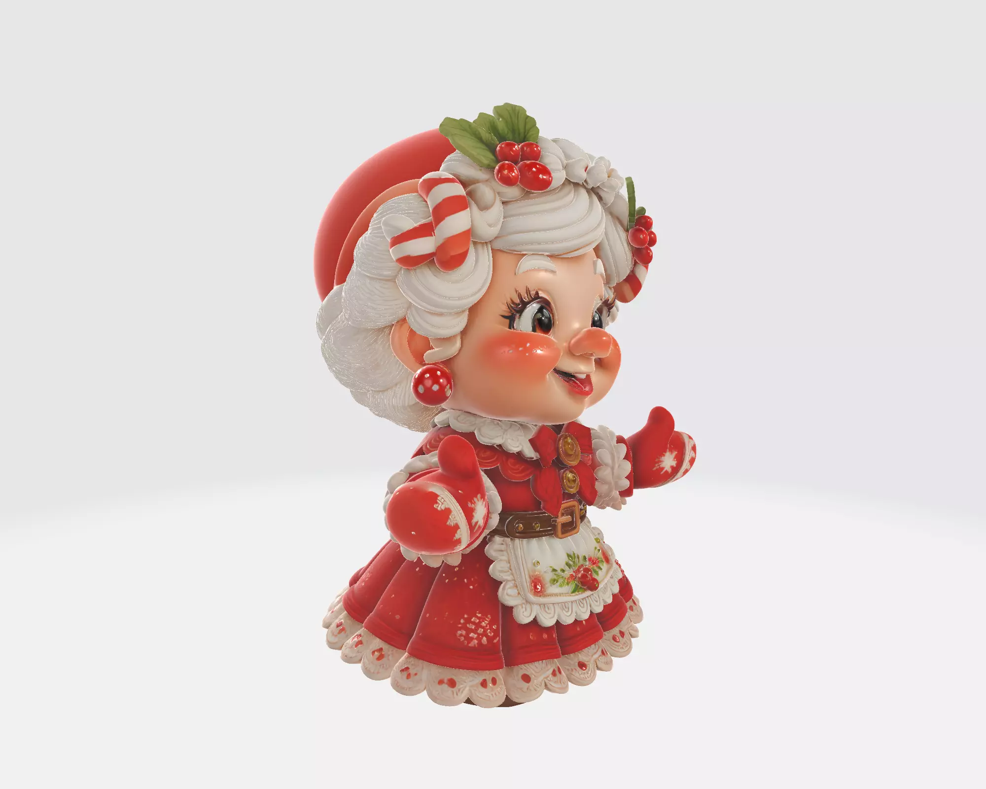 Mrs Claus Christmas Figurine Holiday Decor Christmas Granny 3D print model_8