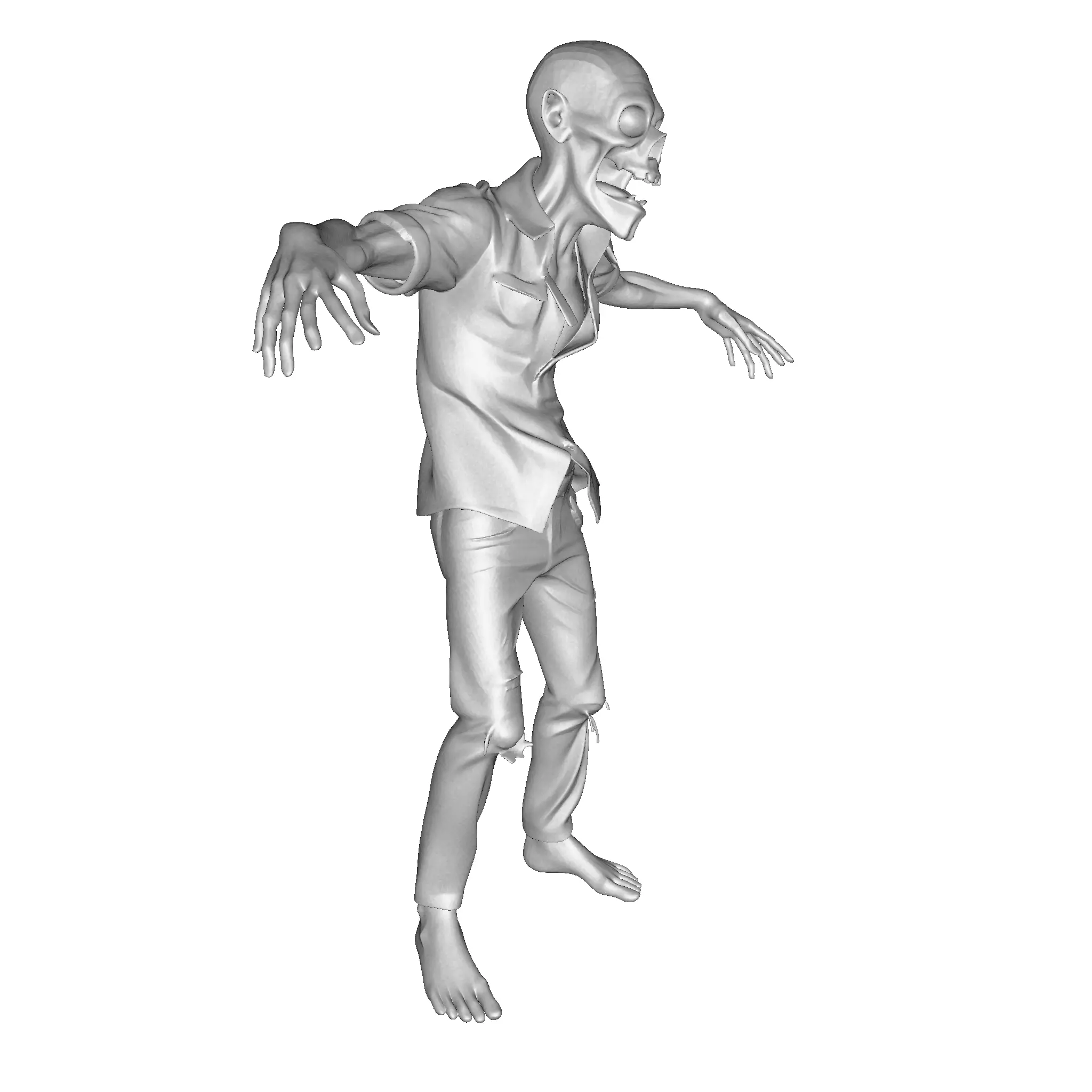 Zombie Walker 3D Printable Figurine 3D print model_47