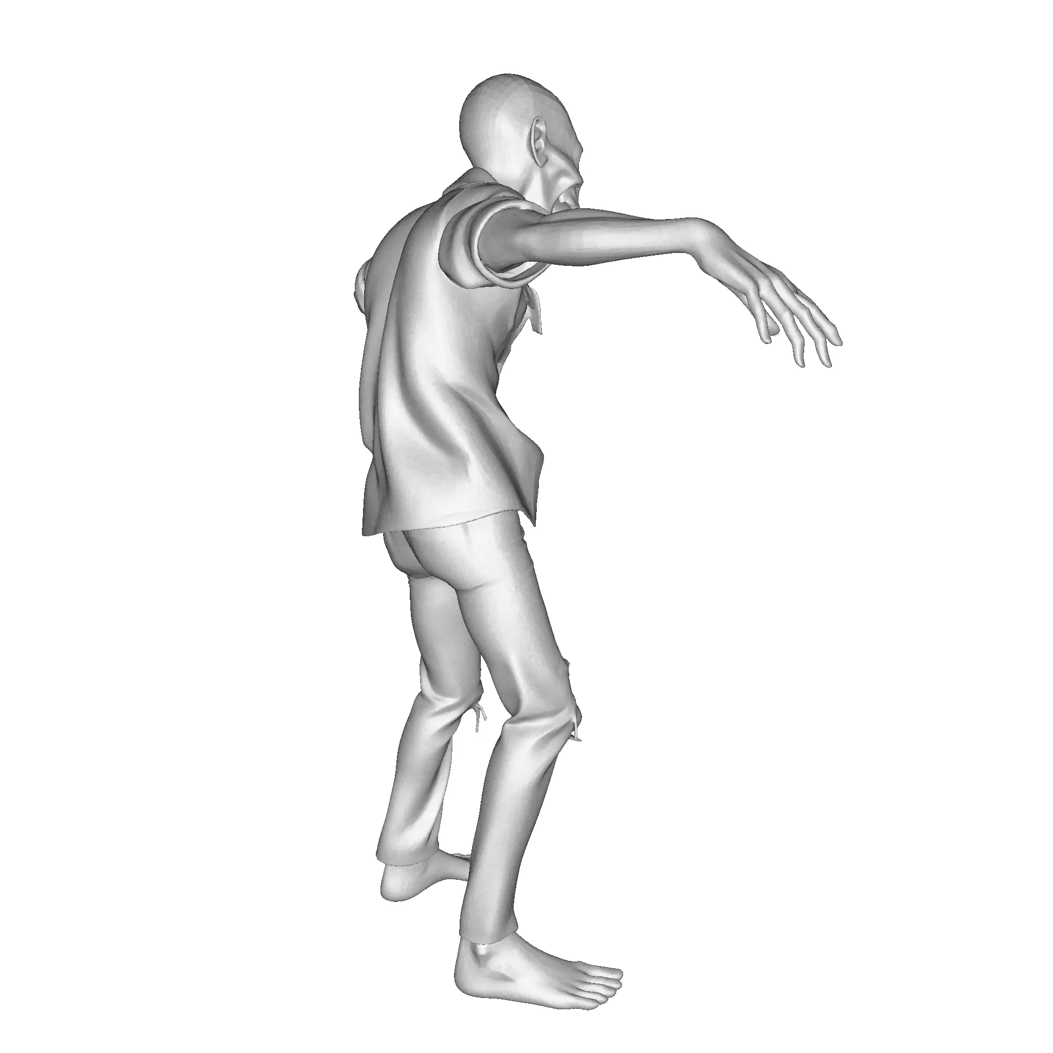 Zombie Walker 3D Printable Figurine 3D print model_42