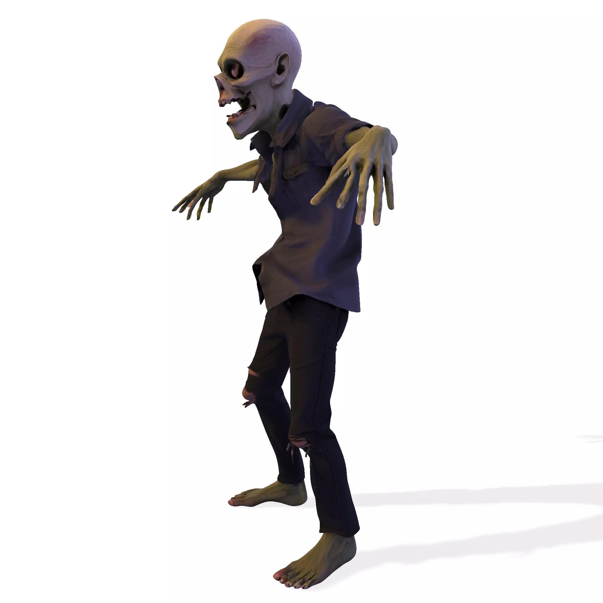 Zombie Walker 3D Printable Figurine 3D print model_21