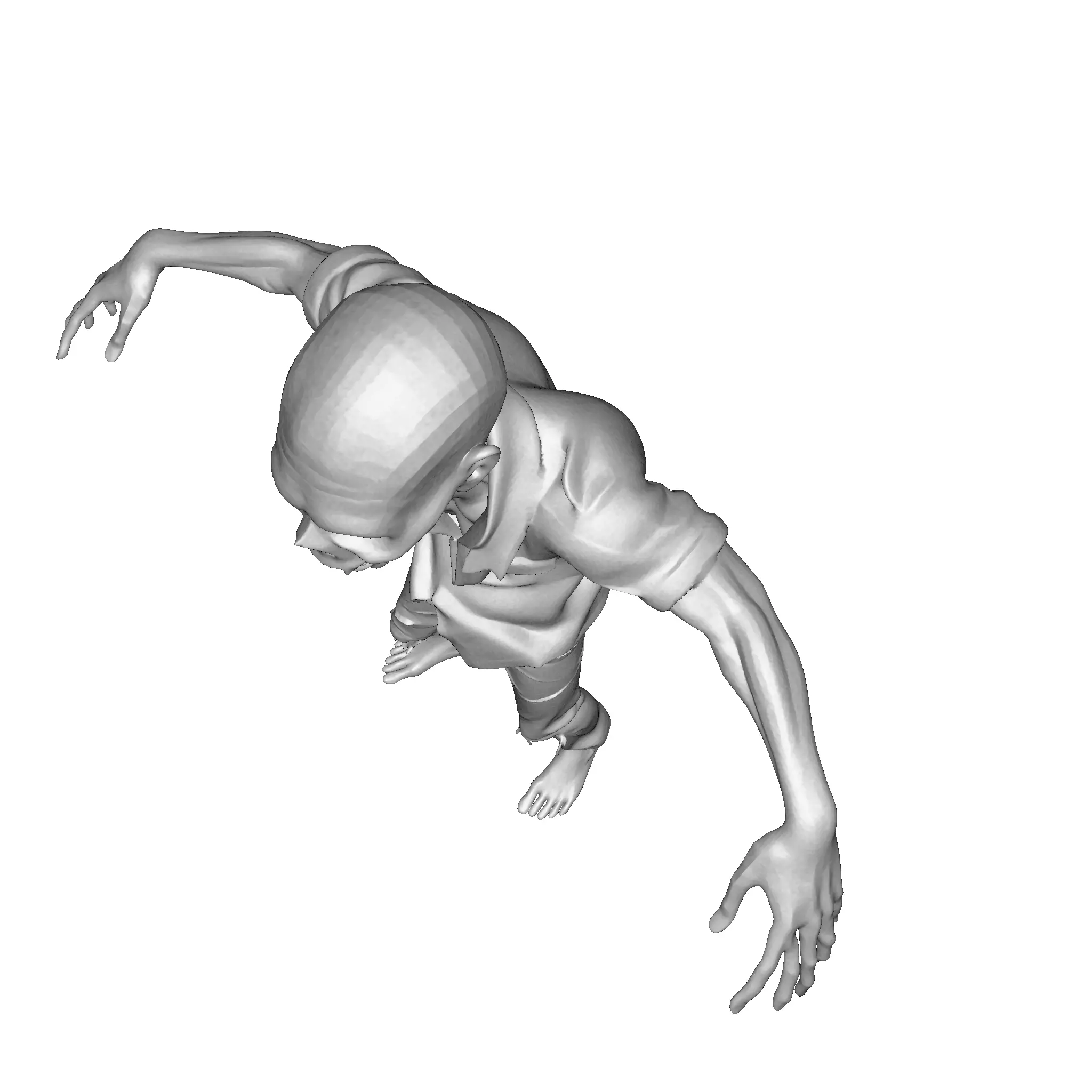 Zombie Walker 3D Printable Figurine 3D print model_36
