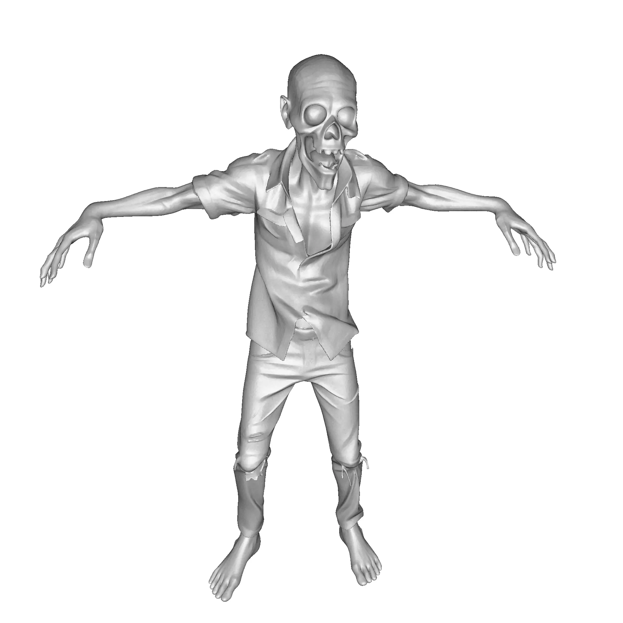Zombie Walker 3D Printable Figurine 3D print model_37