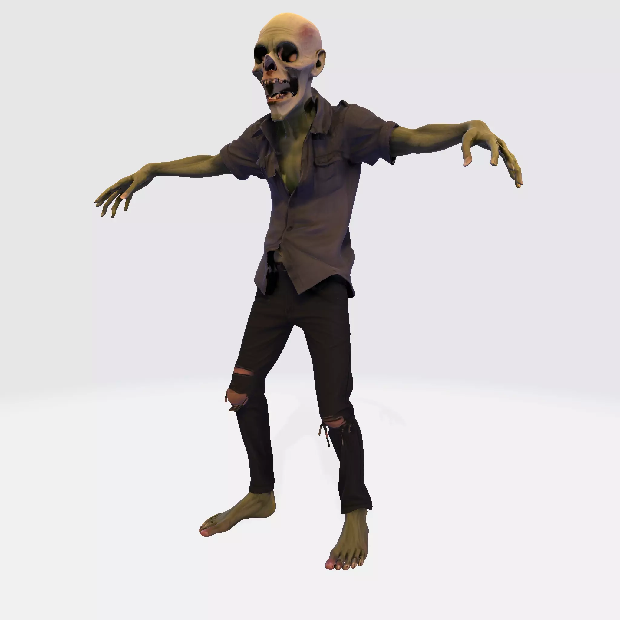 Zombie Walker 3D Printable Figurine 3D print model_3