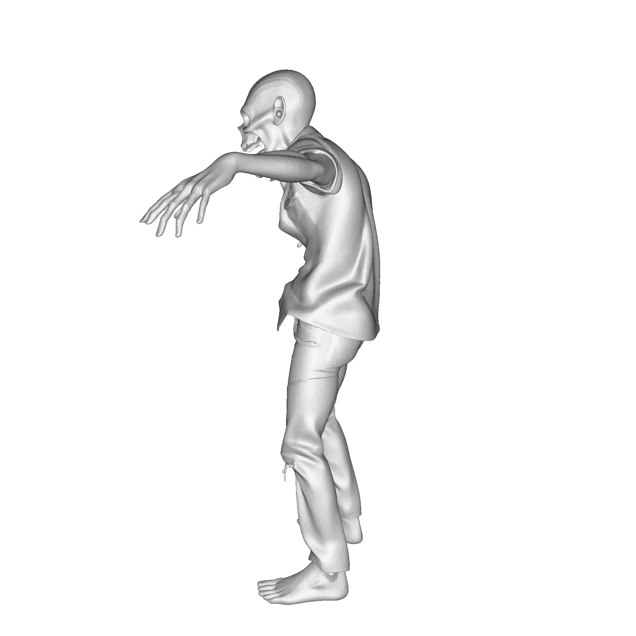 Zombie Walker 3D Printable Figurine 3D print model_39