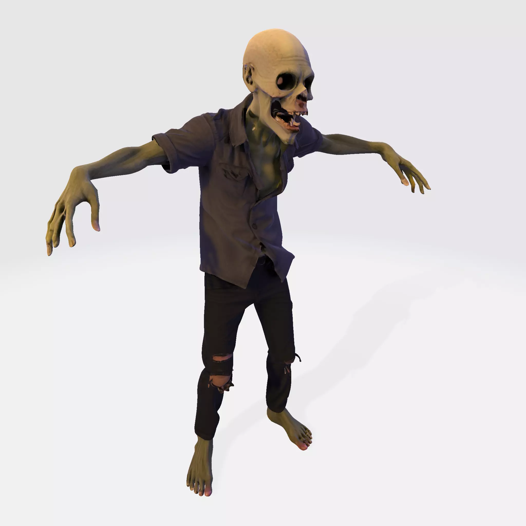 Zombie Walker 3D Printable Figurine 3D print model_11