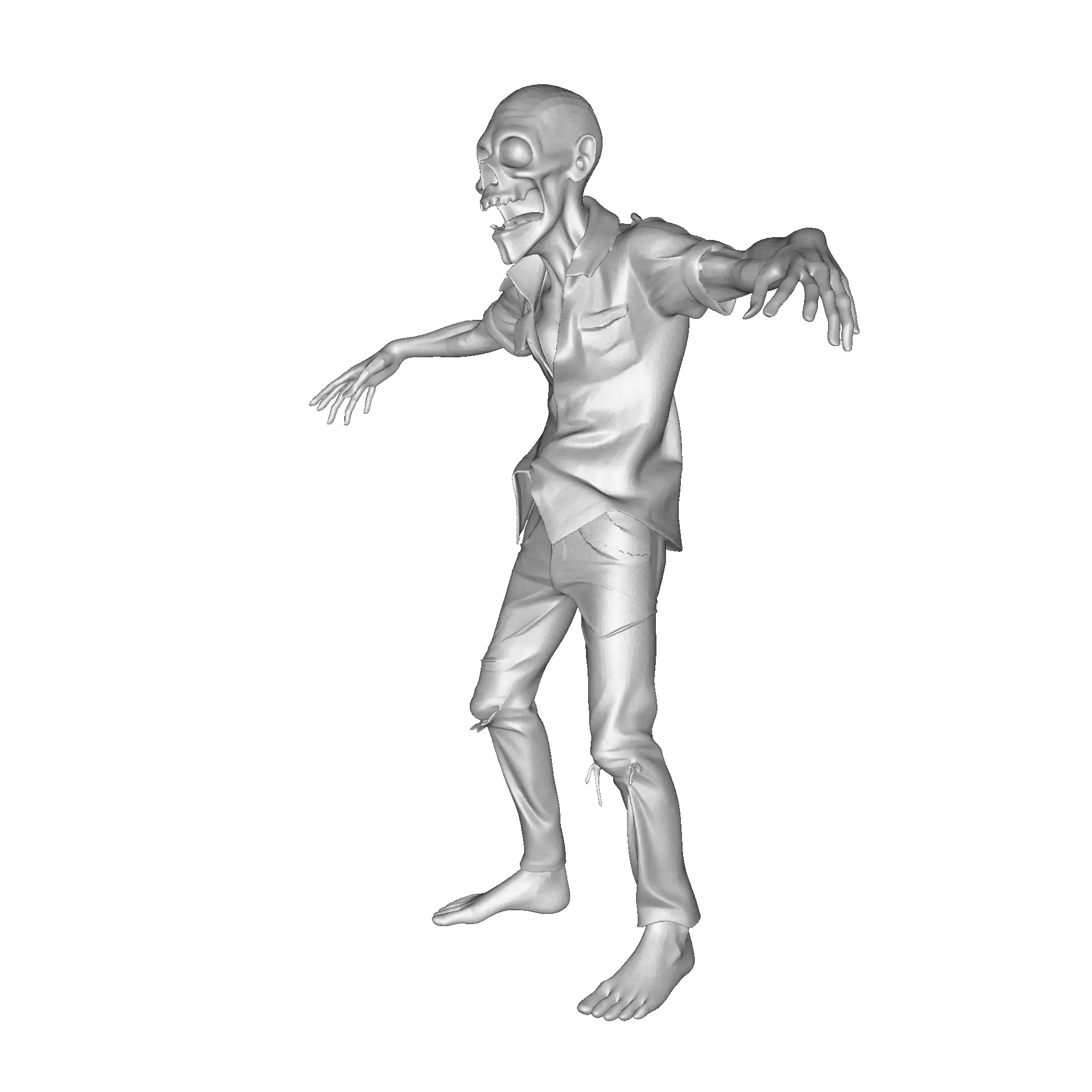 Zombie Walker 3D Printable Figurine 3D print model_45
