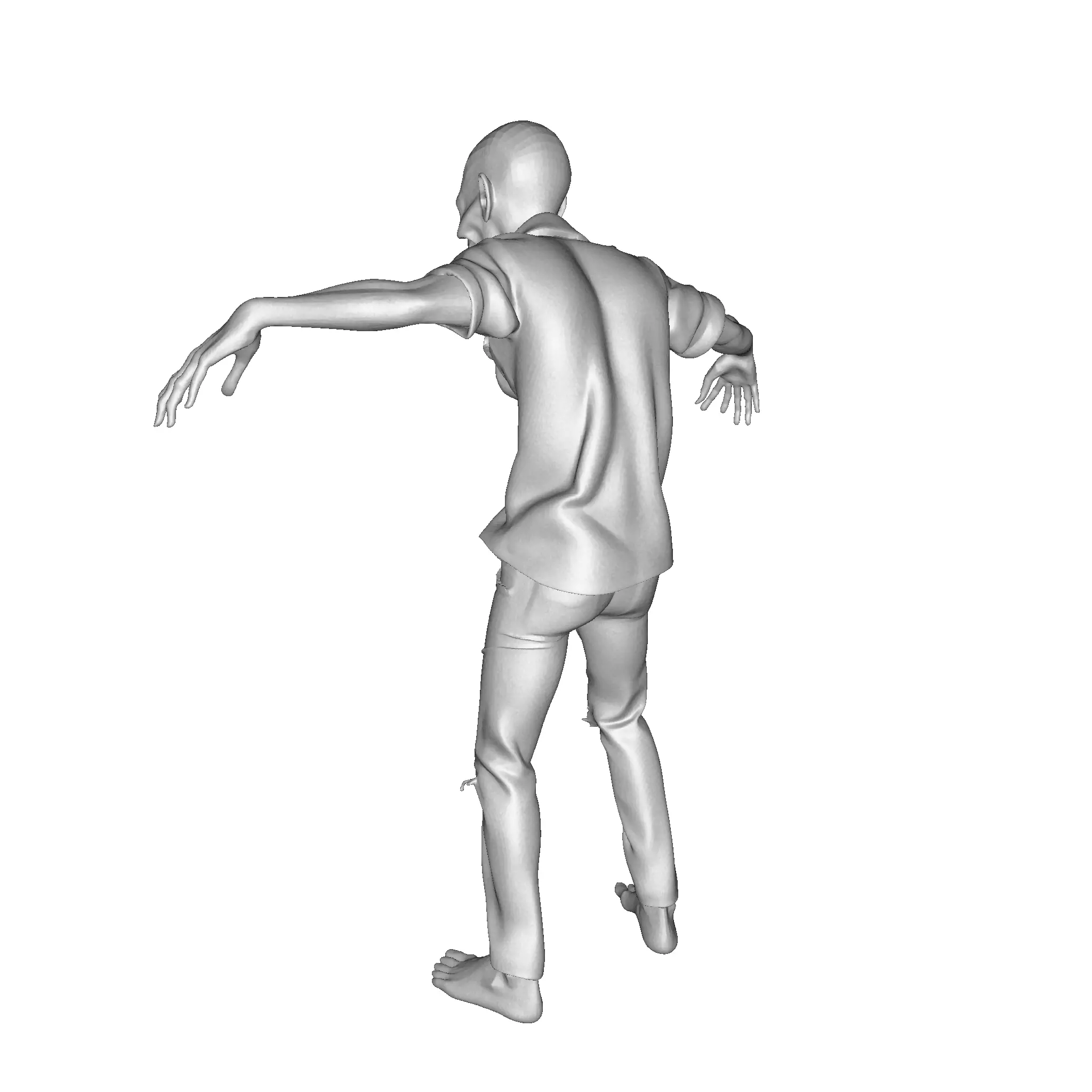 Zombie Walker 3D Printable Figurine 3D print model_40