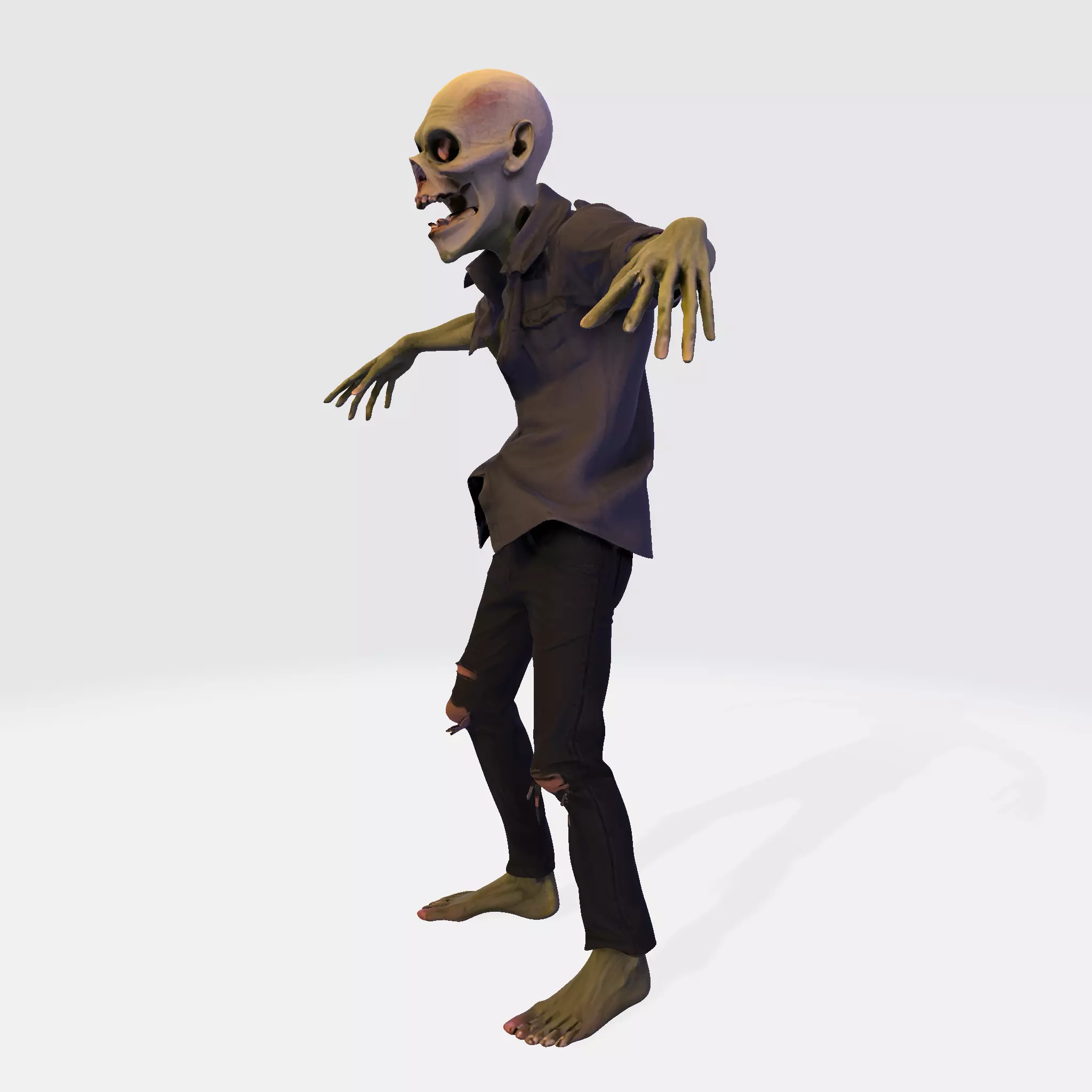 Zombie Walker 3D Printable Figurine 3D print model_4