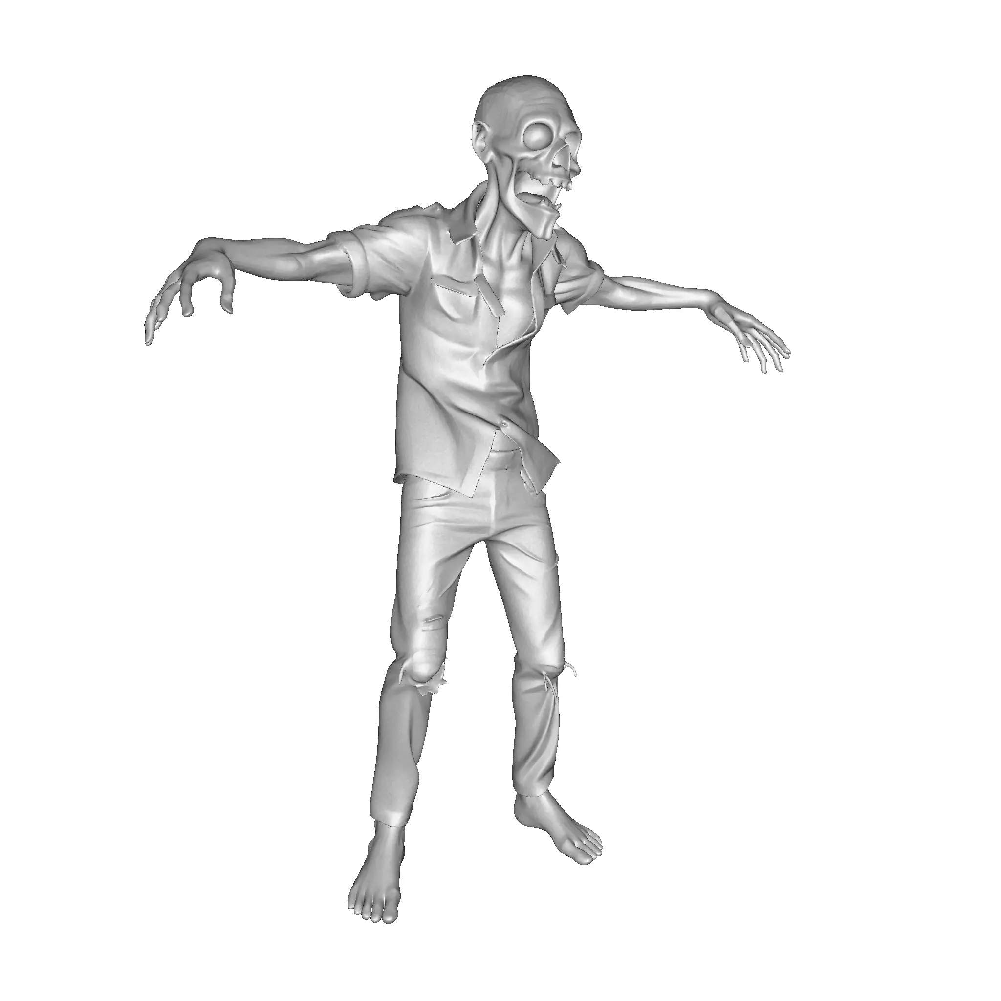 Zombie Walker 3D Printable Figurine 3D print model_43