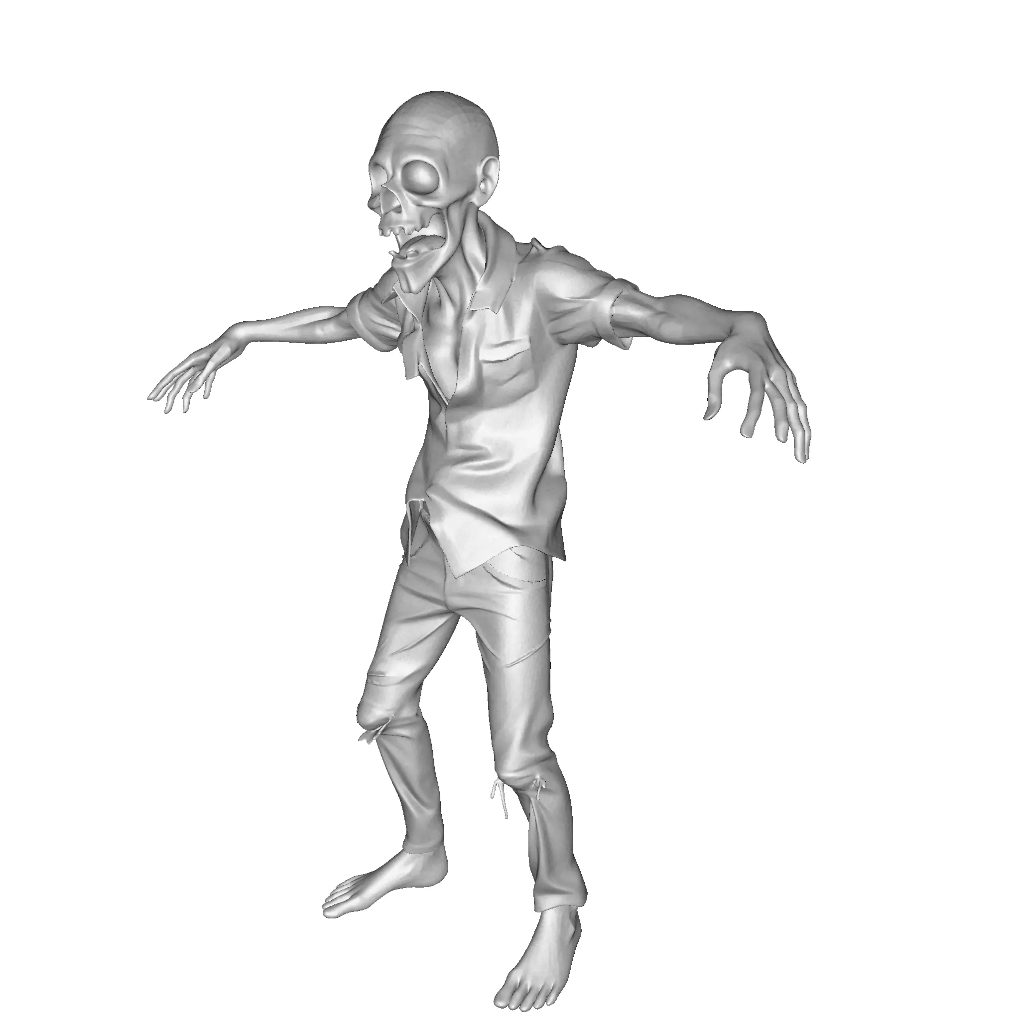 Zombie Walker 3D Printable Figurine 3D print model_38