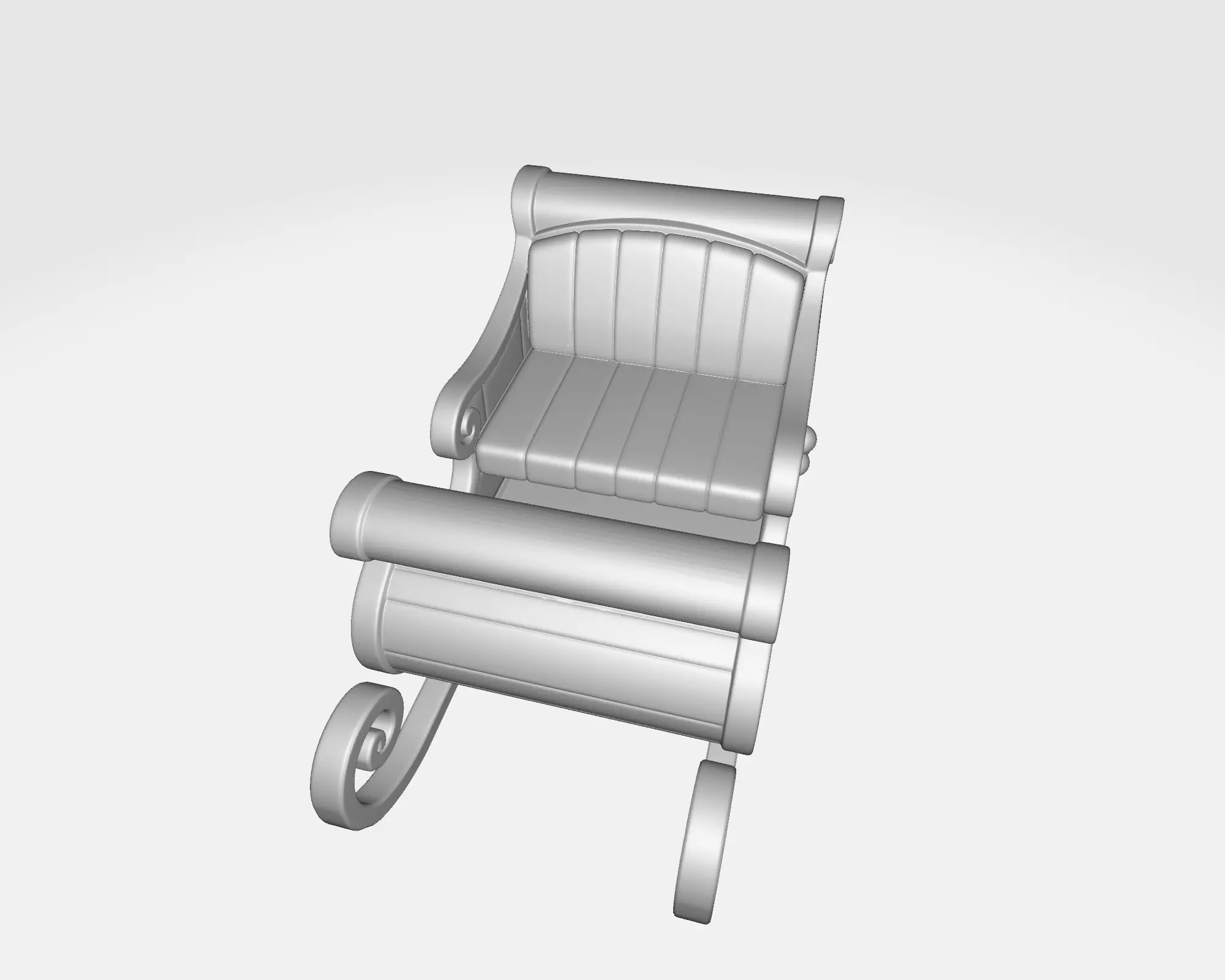 Festive Christmas Sleigh Santa Sleigh Decoration Ornament 3D print model_4