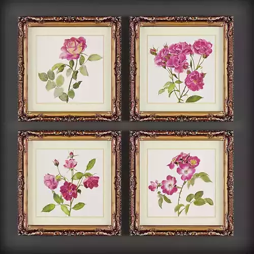 Picture Frames Low-poly 3D model