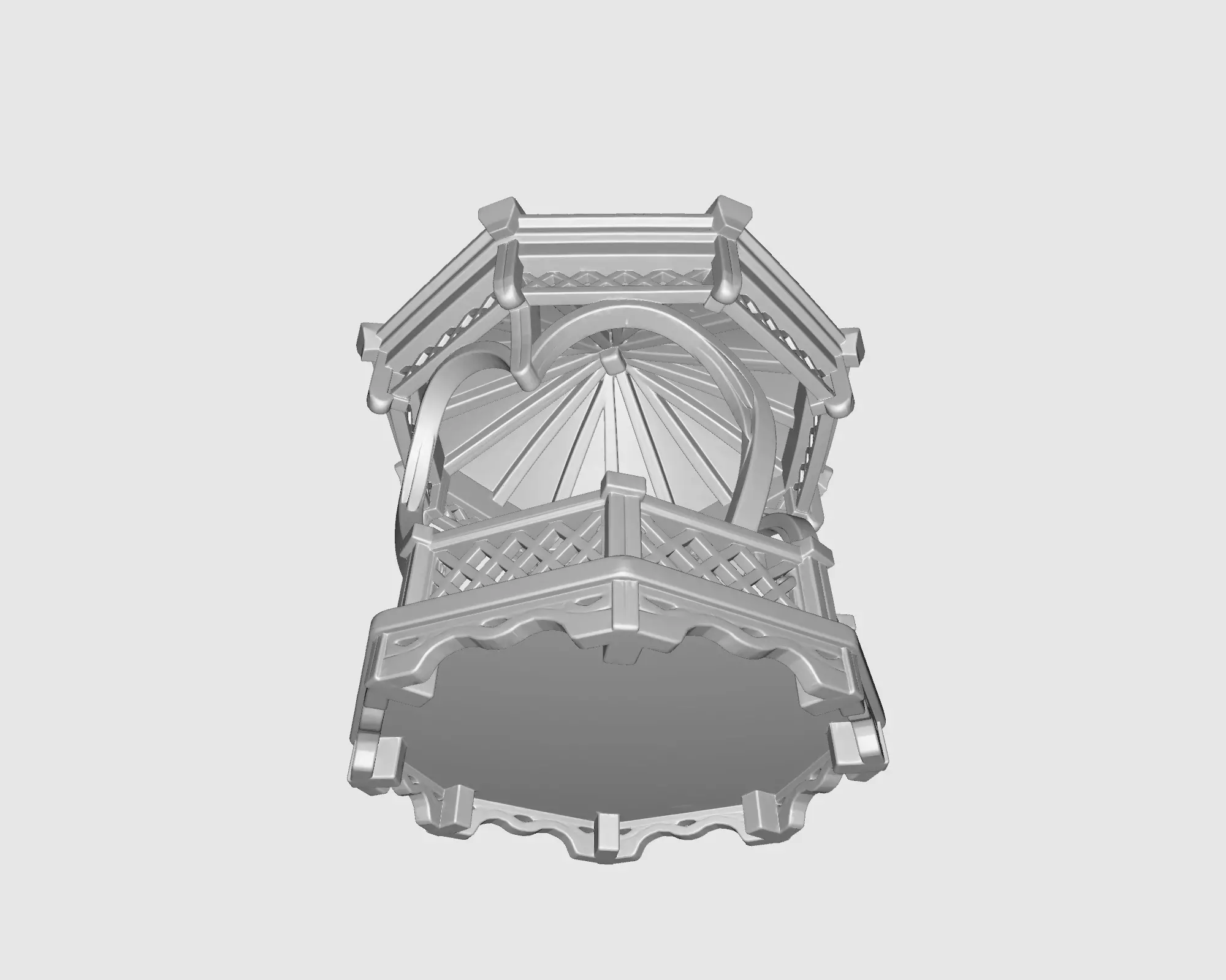 Romantic Heart Gazebo Decorative Mini Pavilion 3D print model_4