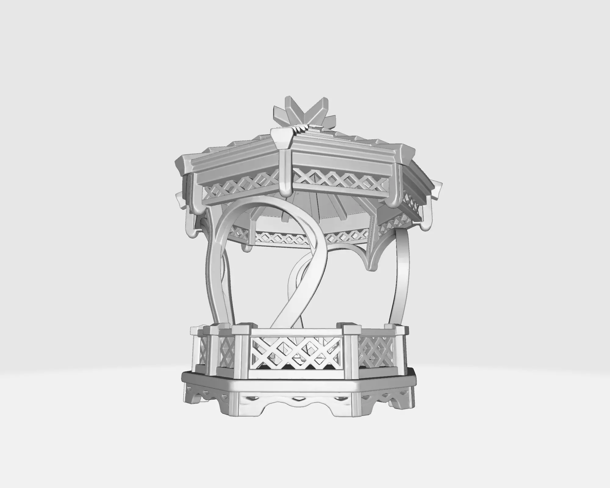 Romantic Heart Gazebo Decorative Mini Pavilion 3D print model_2