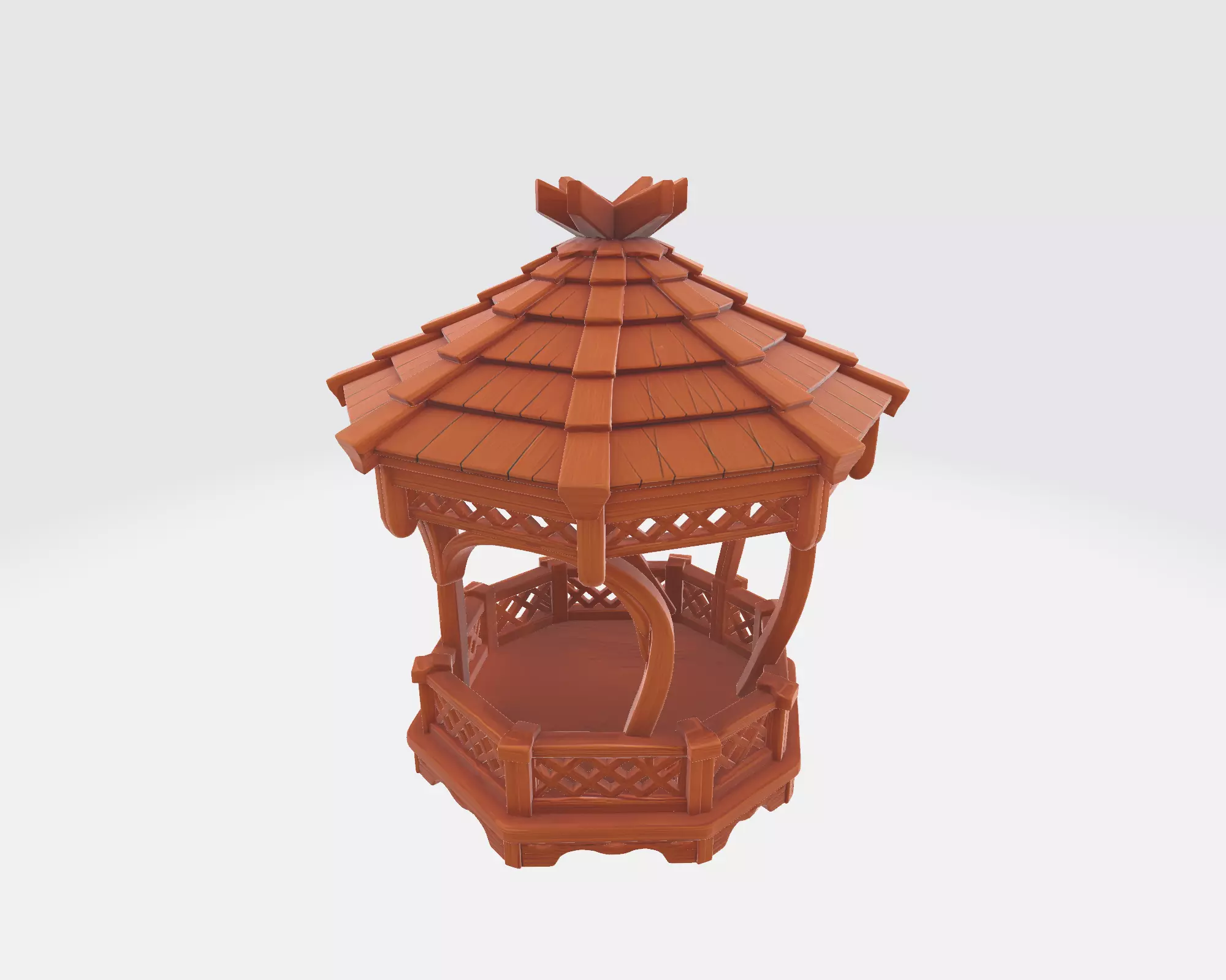 Romantic Heart Gazebo Decorative Mini Pavilion 3D print model_6