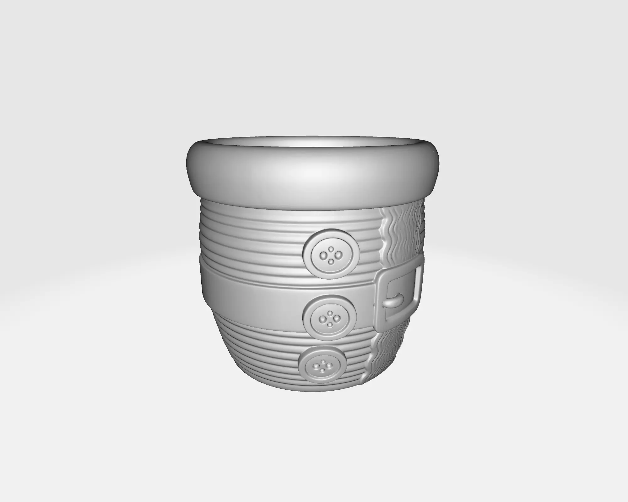 Santa Suit Christmas Planter Pot Festive Holiday Decoration 3D print model_3