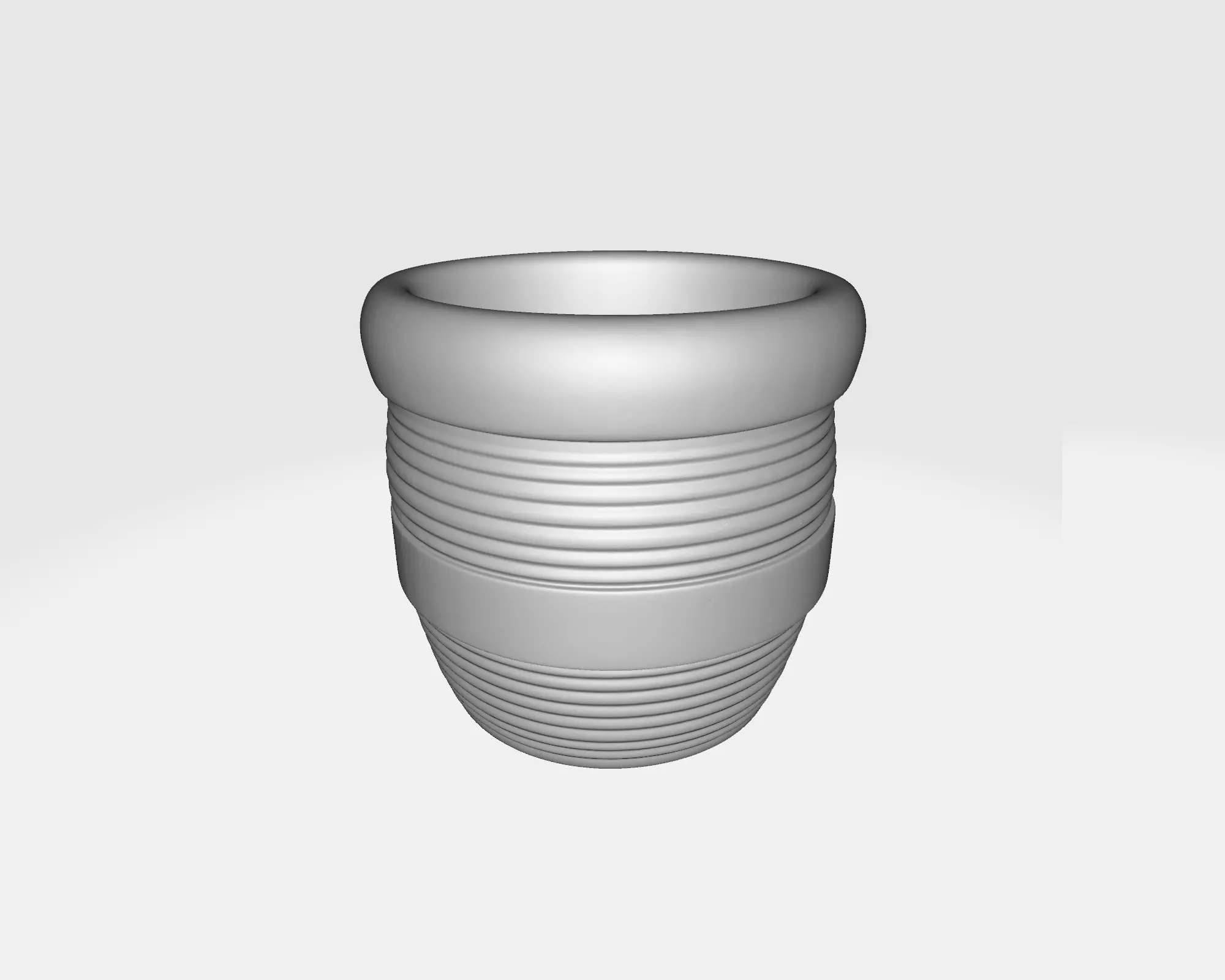 Santa Suit Christmas Planter Pot Festive Holiday Decoration 3D print model_4