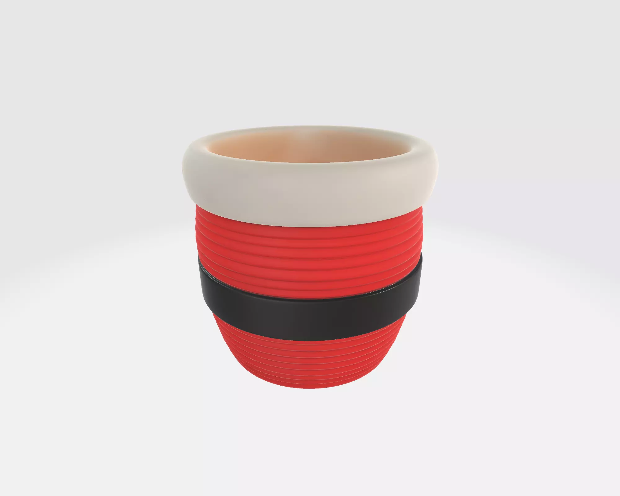 Santa Suit Christmas Planter Pot Festive Holiday Decoration 3D print model_8