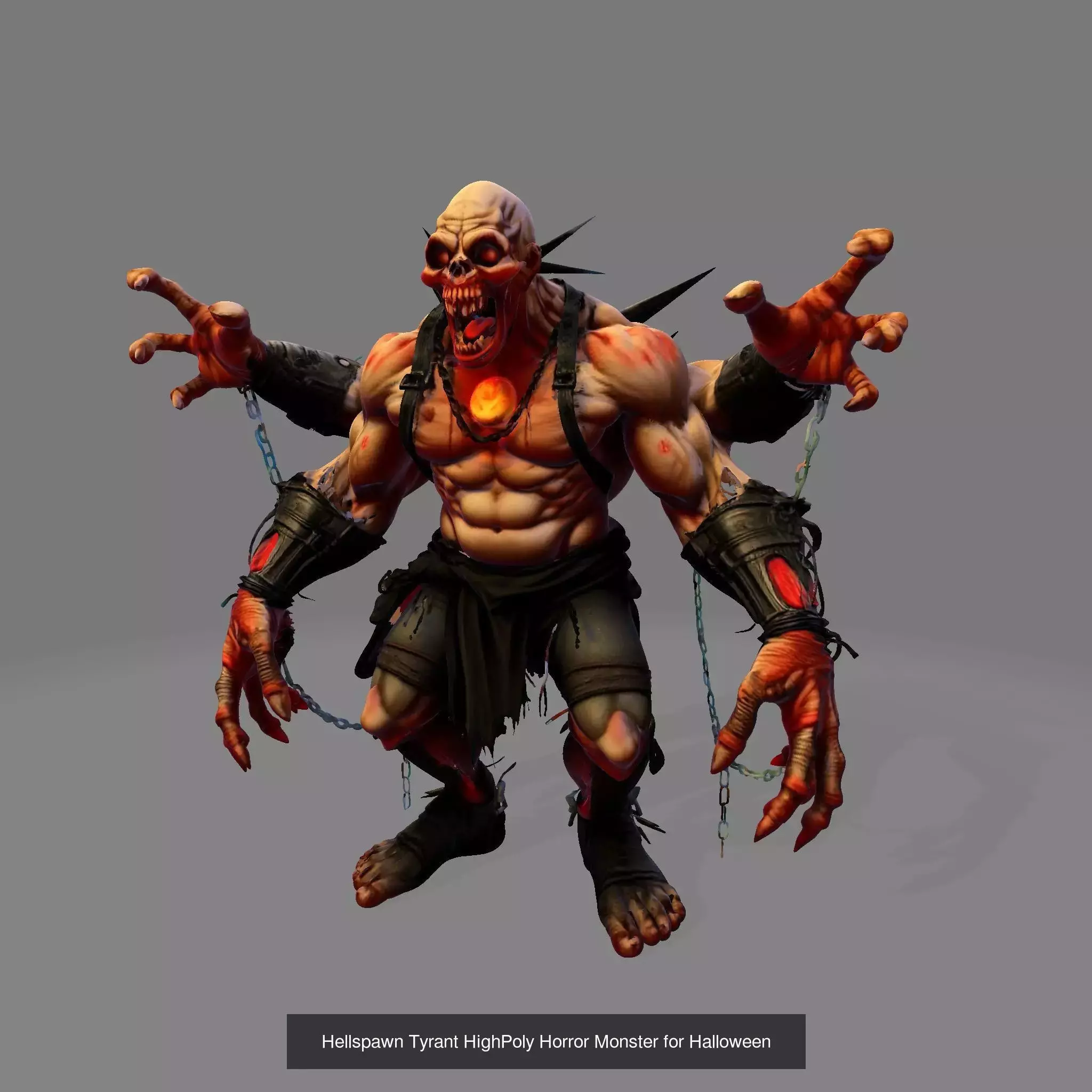 13 Nightmare Legionv Horror Character Figurines  3D Model Collection_3