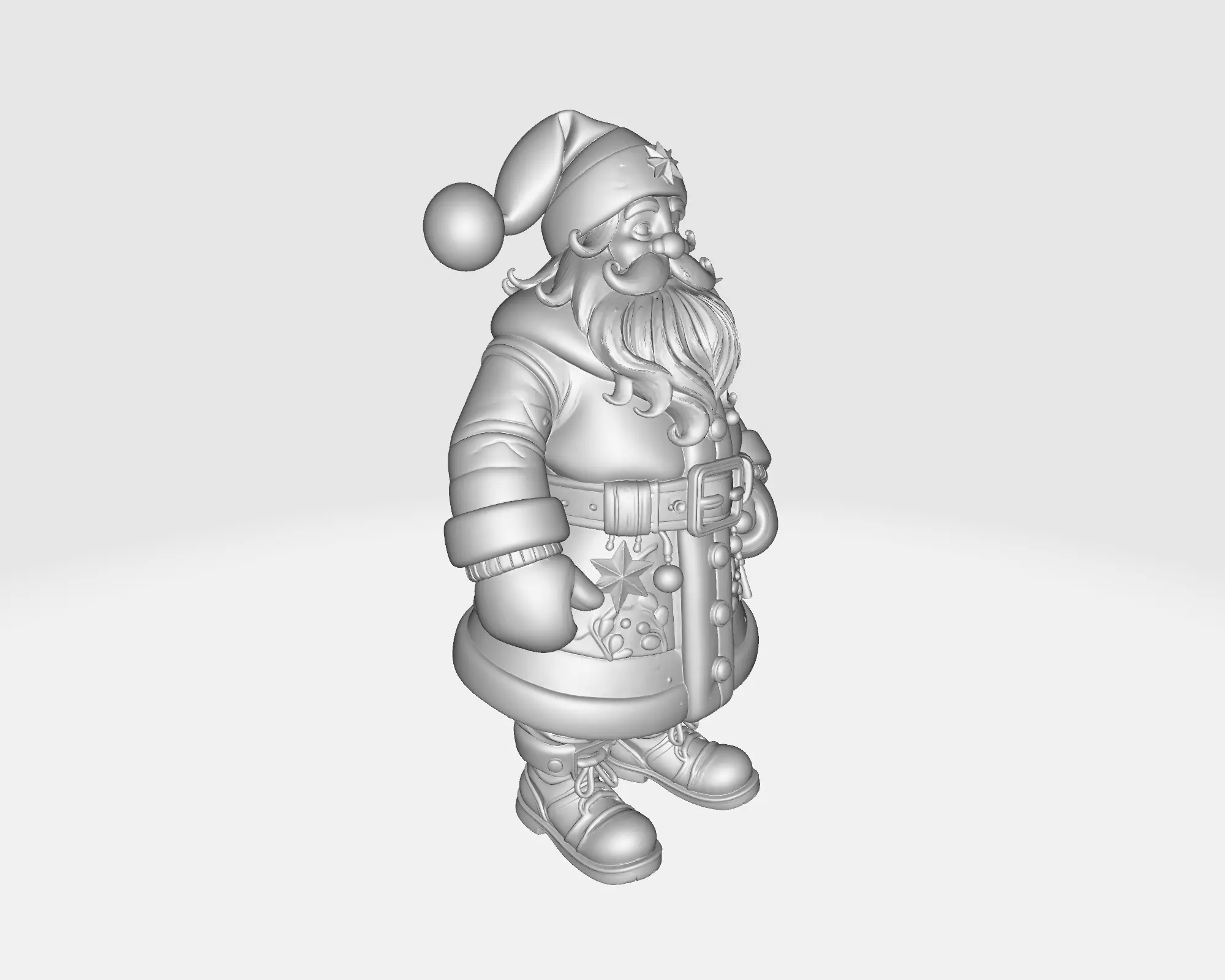 Festive Santa Claus Figure Holiday Decor Christmas Ornament  3D print model_3