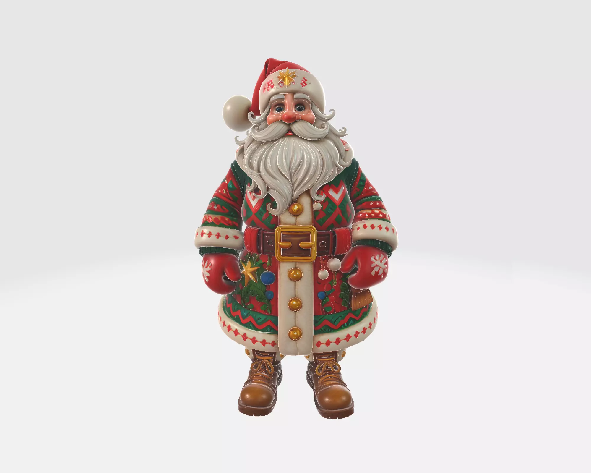 Festive Santa Claus Figure Holiday Decor Christmas Ornament  3D print model_5