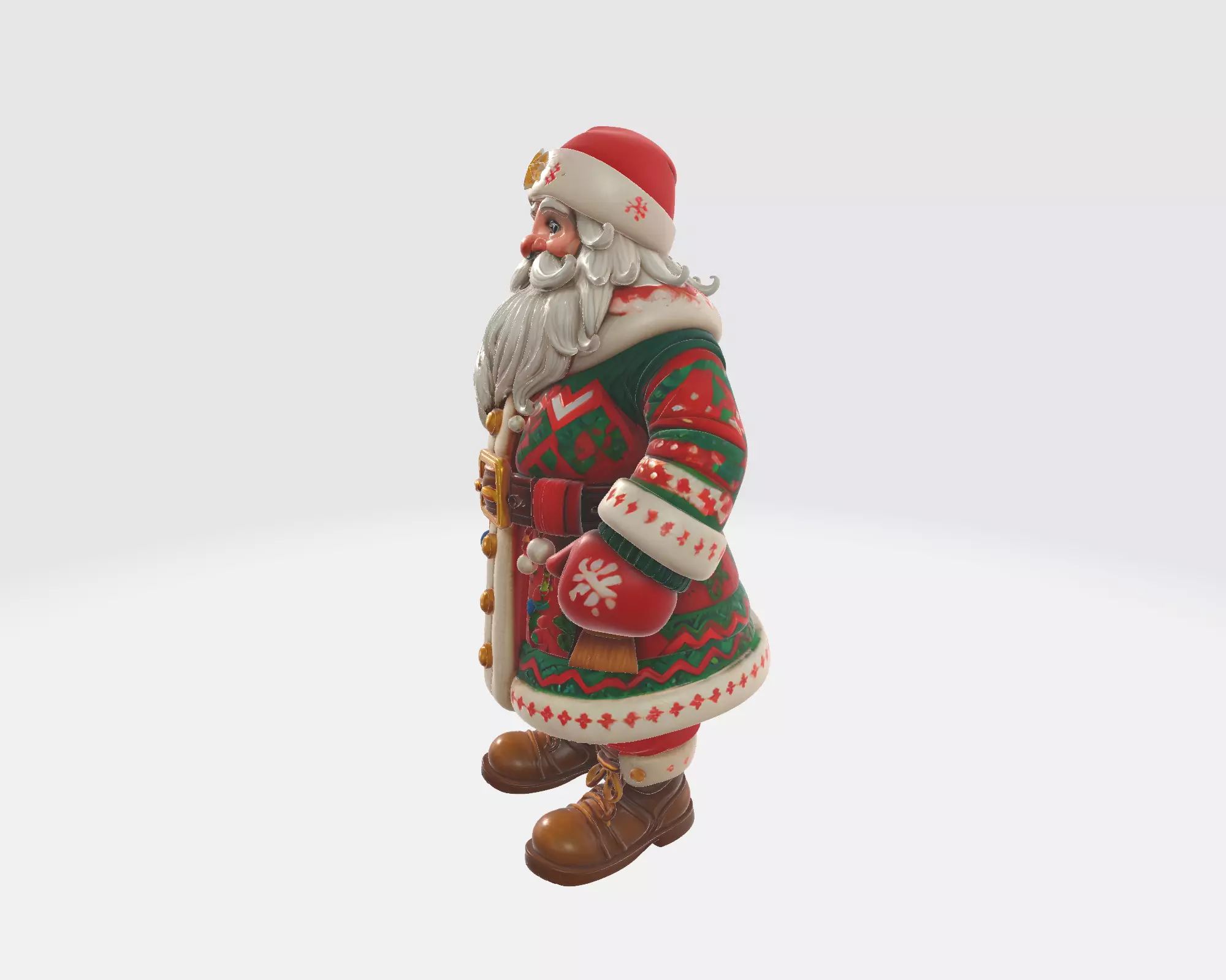Festive Santa Claus Figure Holiday Decor Christmas Ornament  3D print model_8
