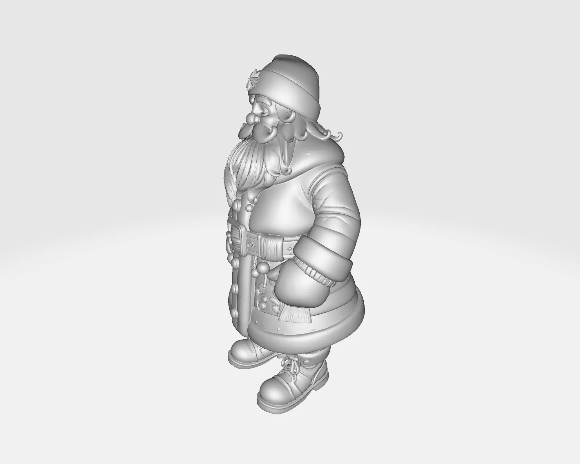 Festive Santa Claus Figure Holiday Decor Christmas Ornament  3D print model_2