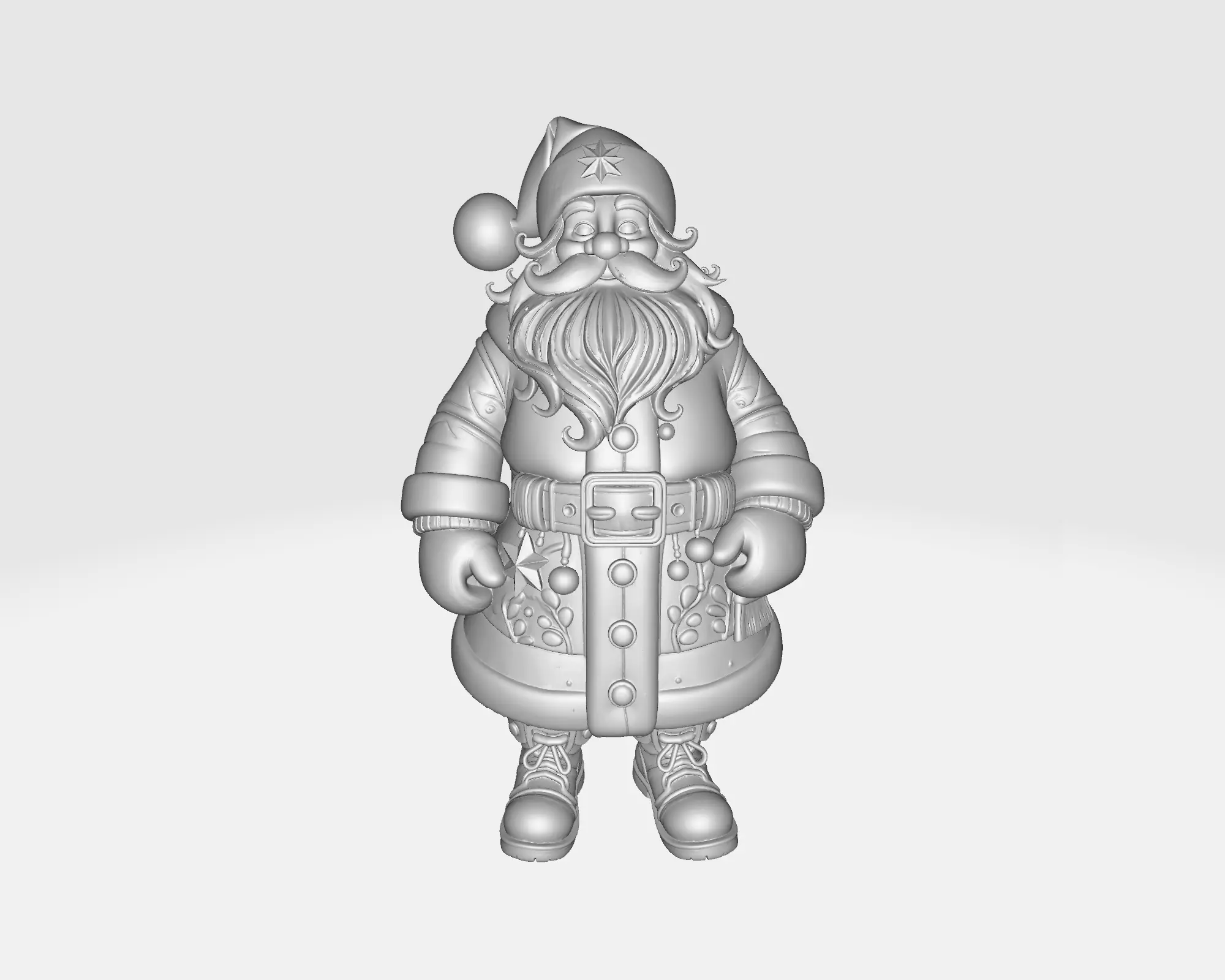 Festive Santa Claus Figure Holiday Decor Christmas Ornament  3D print model_1