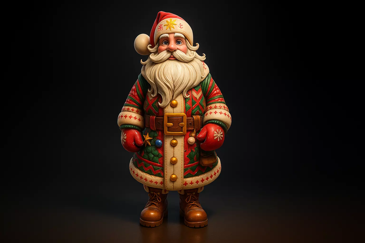 Festive Santa Claus Figure Holiday Decor Christmas Ornament  3D print model_0
