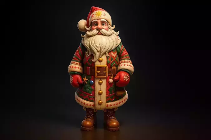 Festive Santa Claus Figure Holiday Decor Christmas Ornament  3D print model