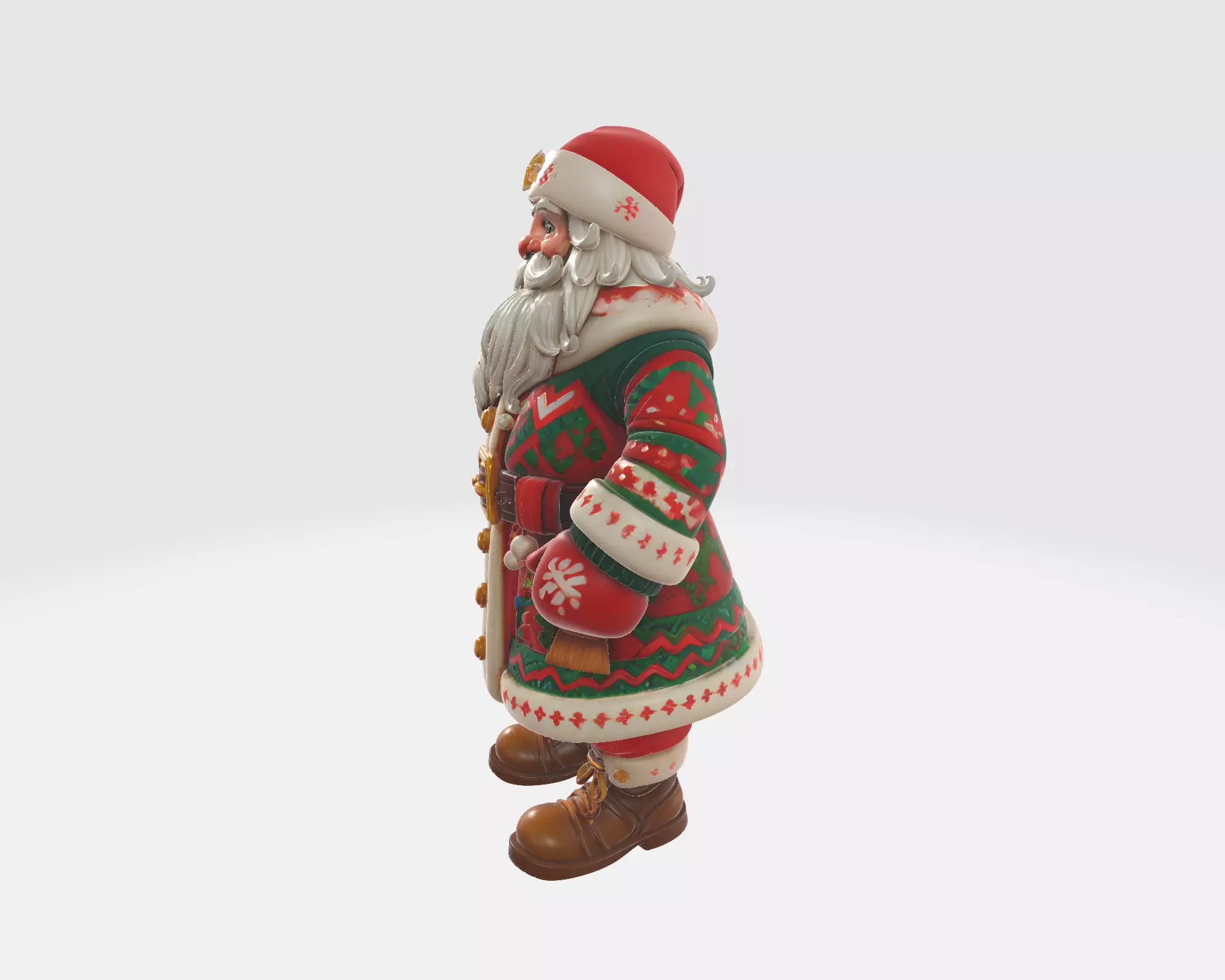 Festive Santa Claus Figure Holiday Decor Christmas Ornament  3D print model_6