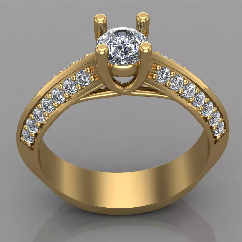 Anillo diseno triangular Triangular design ring 3D print model
