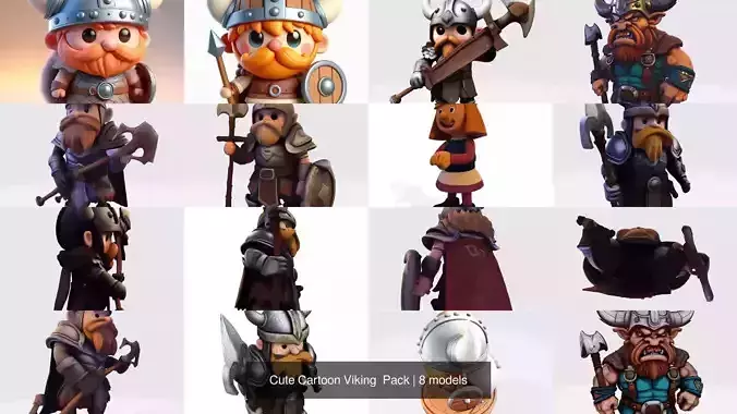 Cute Cartoon Viking  Pack