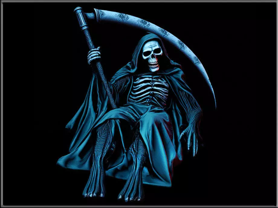 Grim Reaper 02 Low-poly 3D model_0