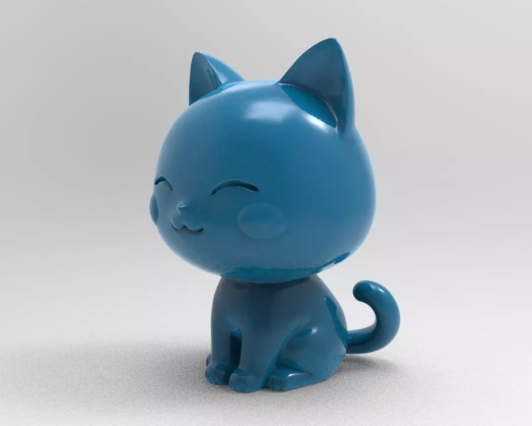 Mini Kawaii Anime Cat Chibi Neko Guardian Figurine One Piece 3D print model_0