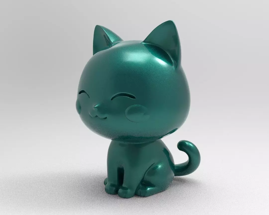 Mini Kawaii Anime Cat Chibi Neko Guardian Figurine One Piece 3D print model_2