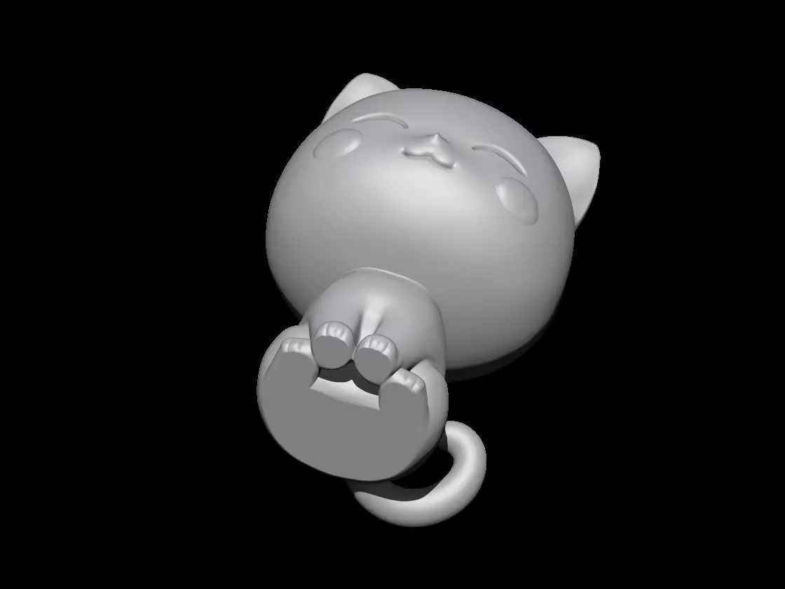 Mini Kawaii Anime Cat Chibi Neko Guardian Figurine One Piece 3D print model_5