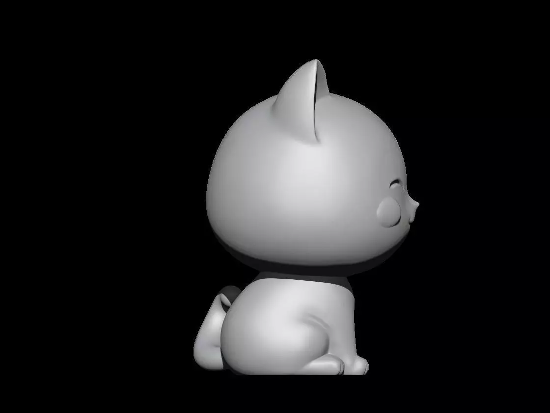 Mini Kawaii Anime Cat Chibi Neko Guardian Figurine One Piece 3D print model_7