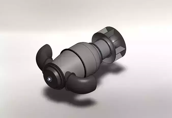 PT6A67A Inspired Turboprop Engine 3D Model