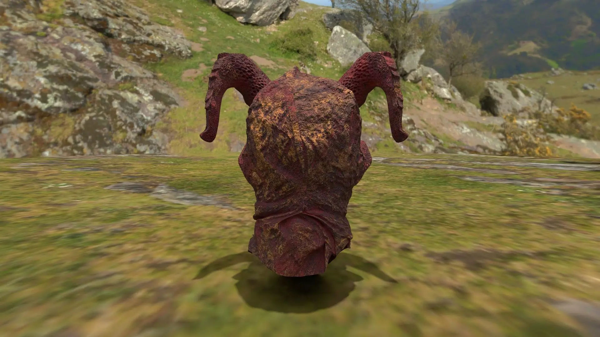 The Abyssal Mask  High-Poly Horror 3D Model Low-poly 3D model_6