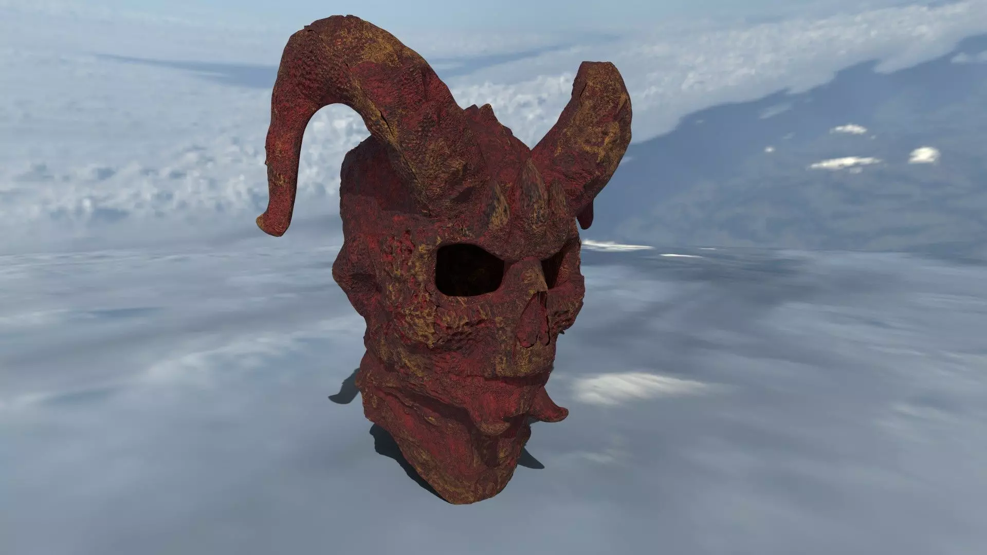 The Abyssal Mask  High-Poly Horror 3D Model Low-poly 3D model_2
