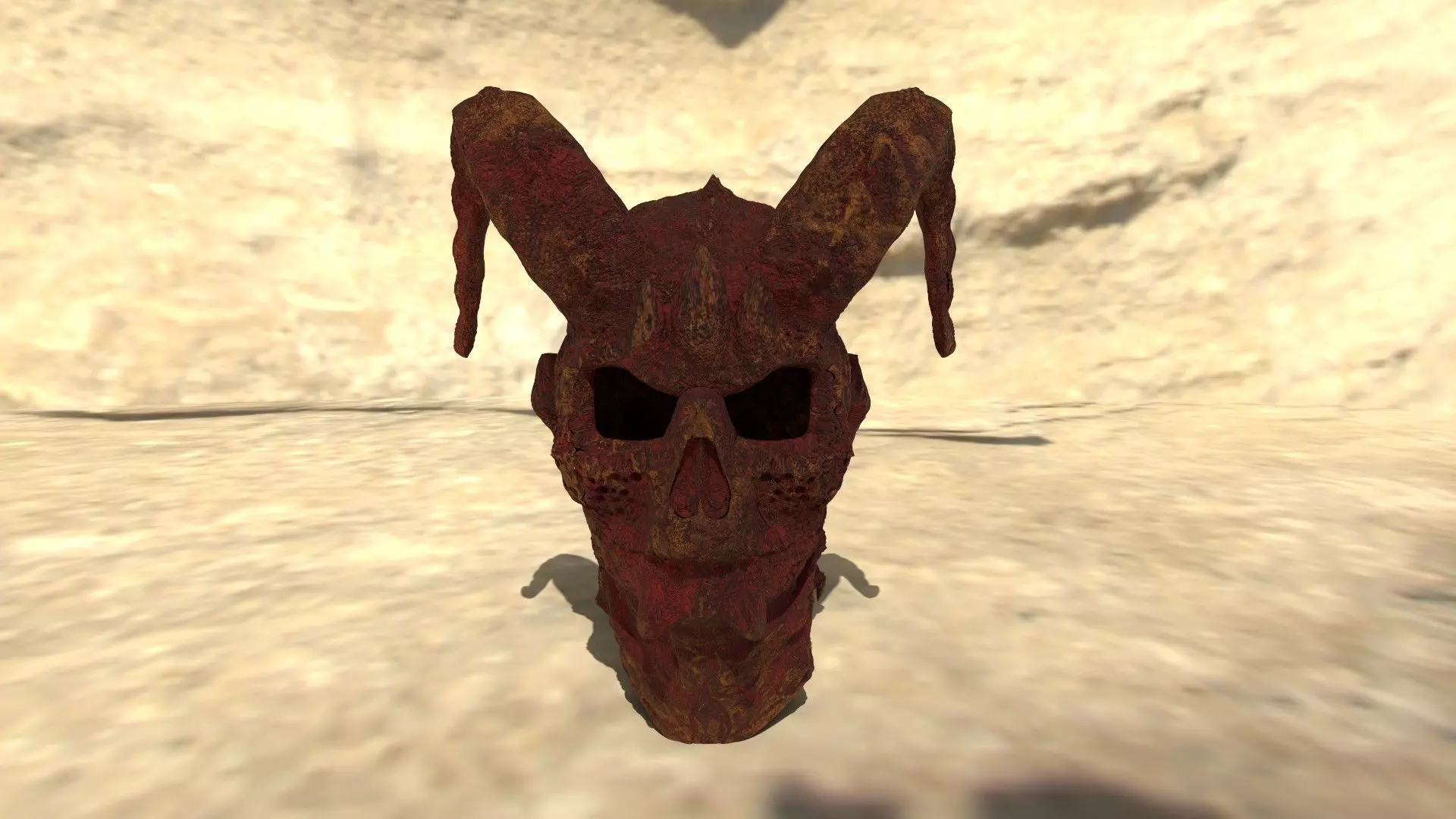 The Abyssal Mask  High-Poly Horror 3D Model Low-poly 3D model_5