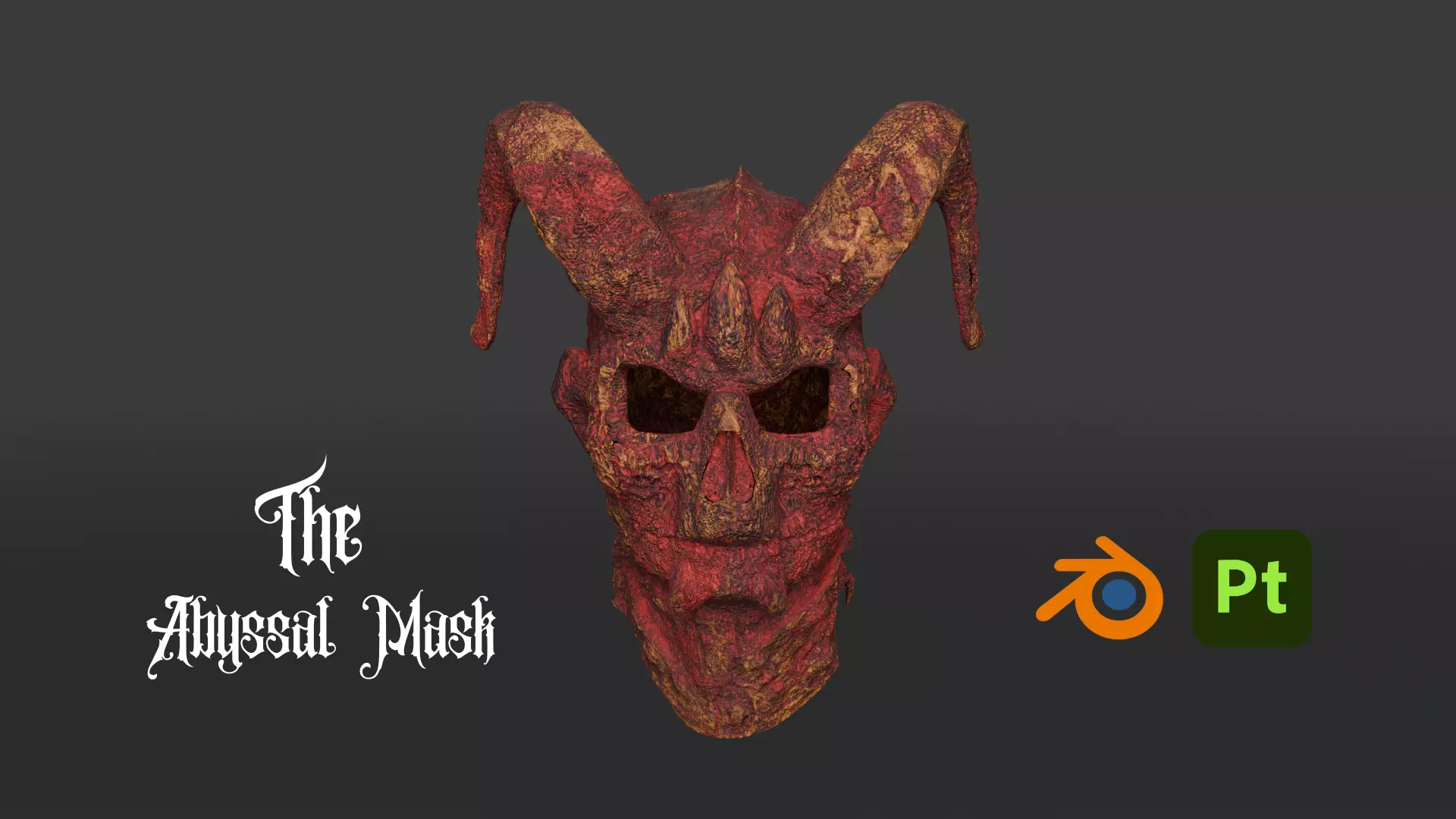 The Abyssal Mask  High-Poly Horror 3D Model Low-poly 3D model_0
