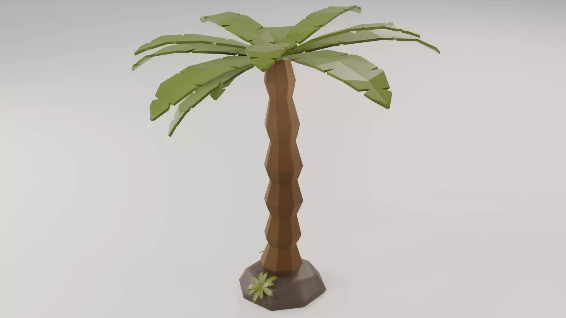 low-poly palm Low-poly 3D model_6
