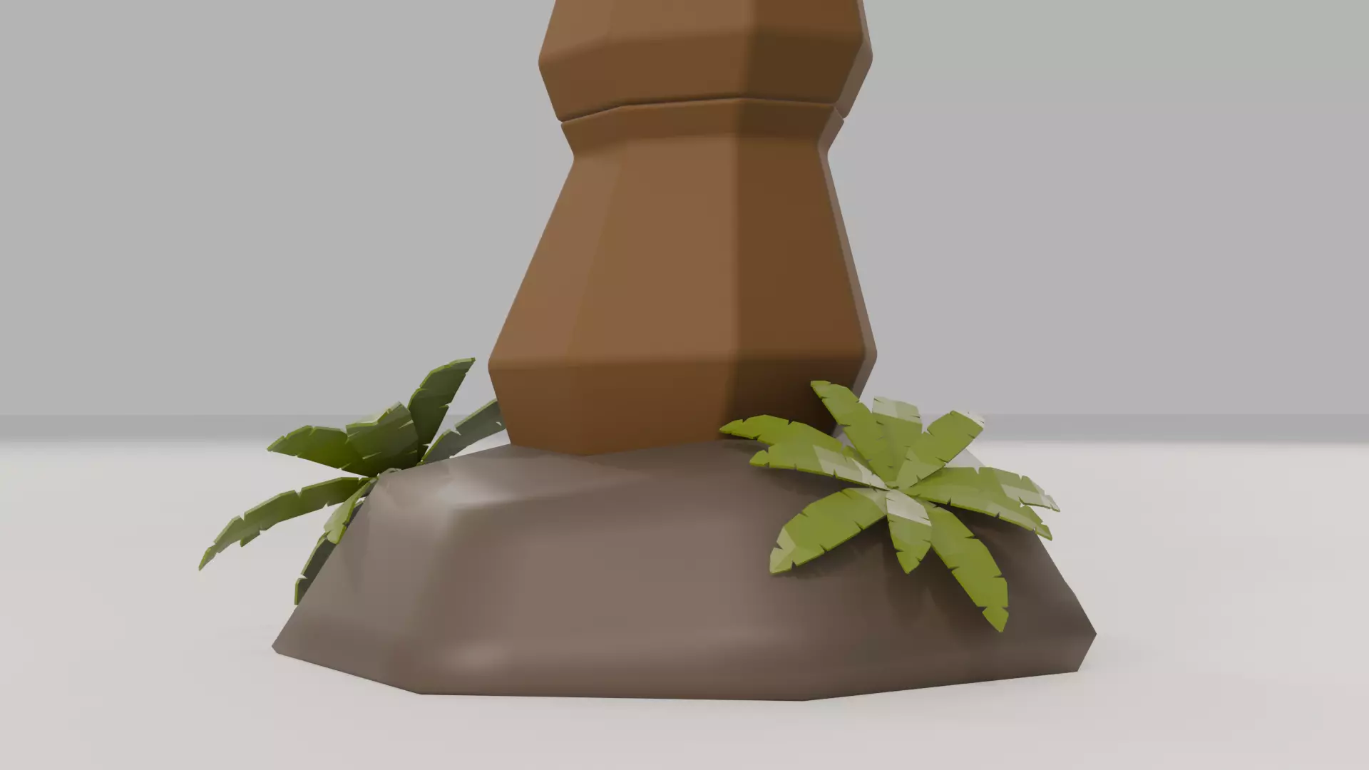 low-poly palm Low-poly 3D model_2